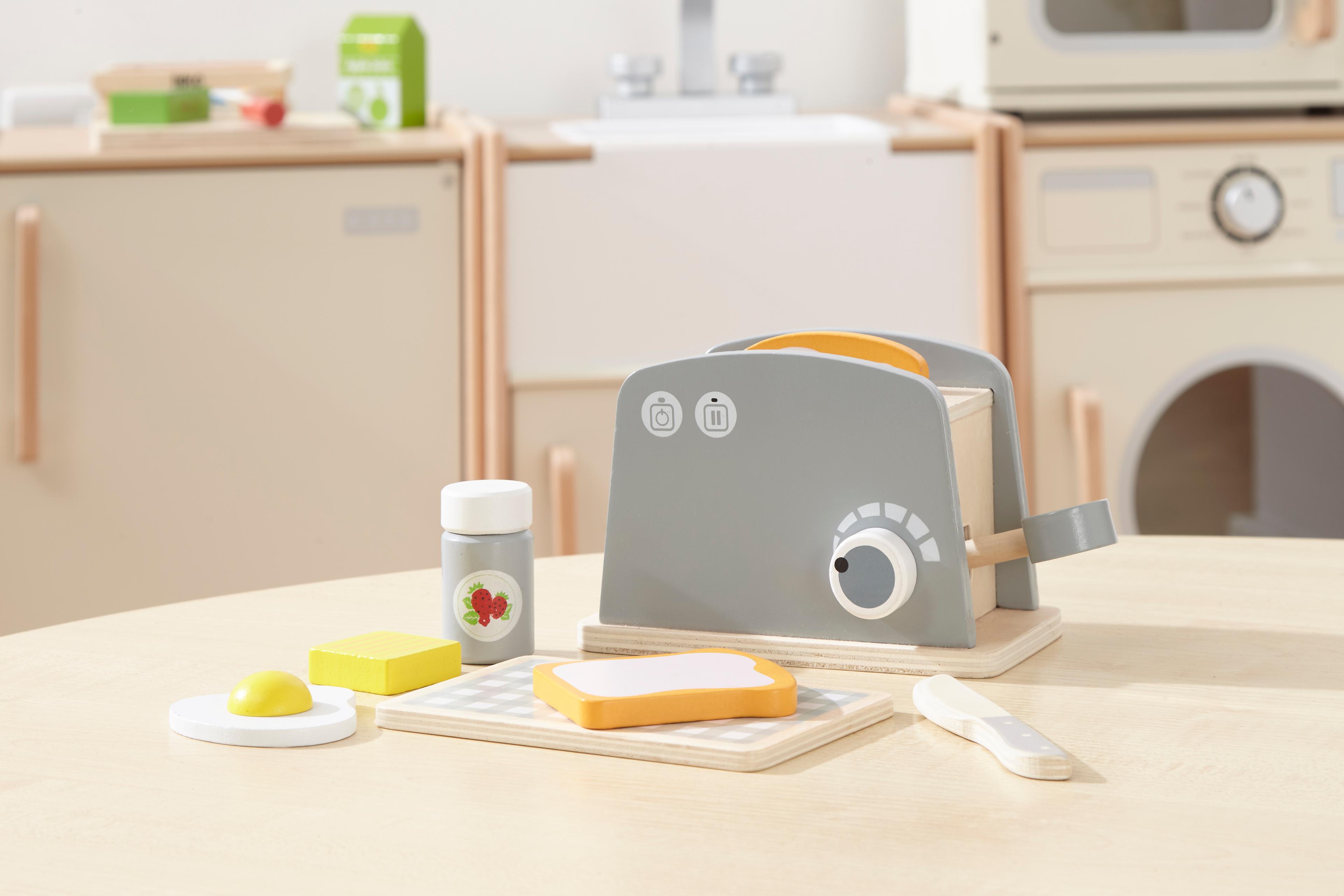 Wooden Toaster from Hope Education - White and Grey 
