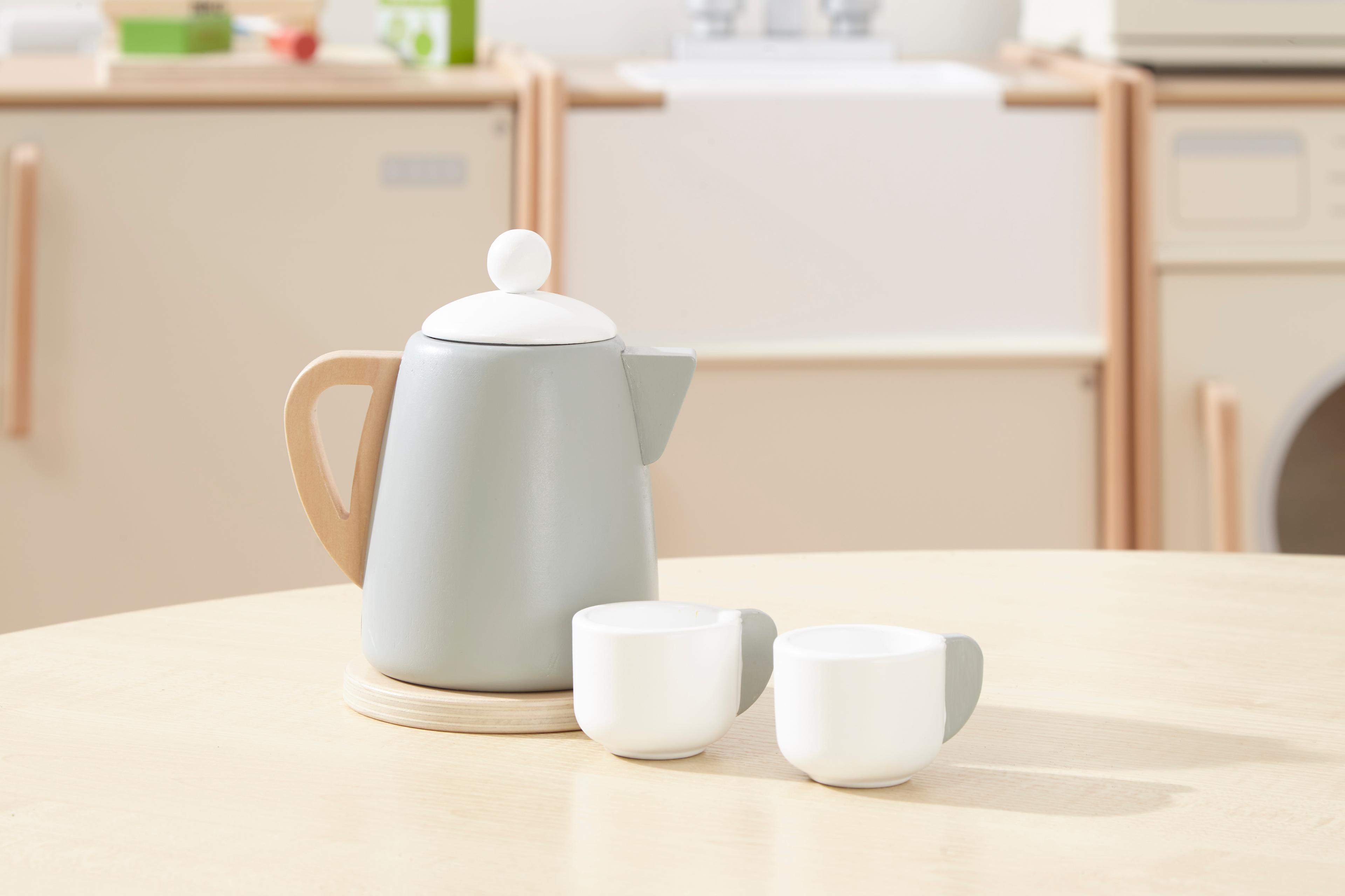 Wooden Kettle from Hope Education - White and Grey 