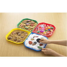 edx education Fun2 Play Messy Tray, Assorted Colours - Pack of 4