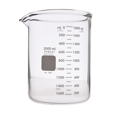 Pyrex Heavy Duty Glass Beaker - Squat Form - 2000ml - Pack of 4