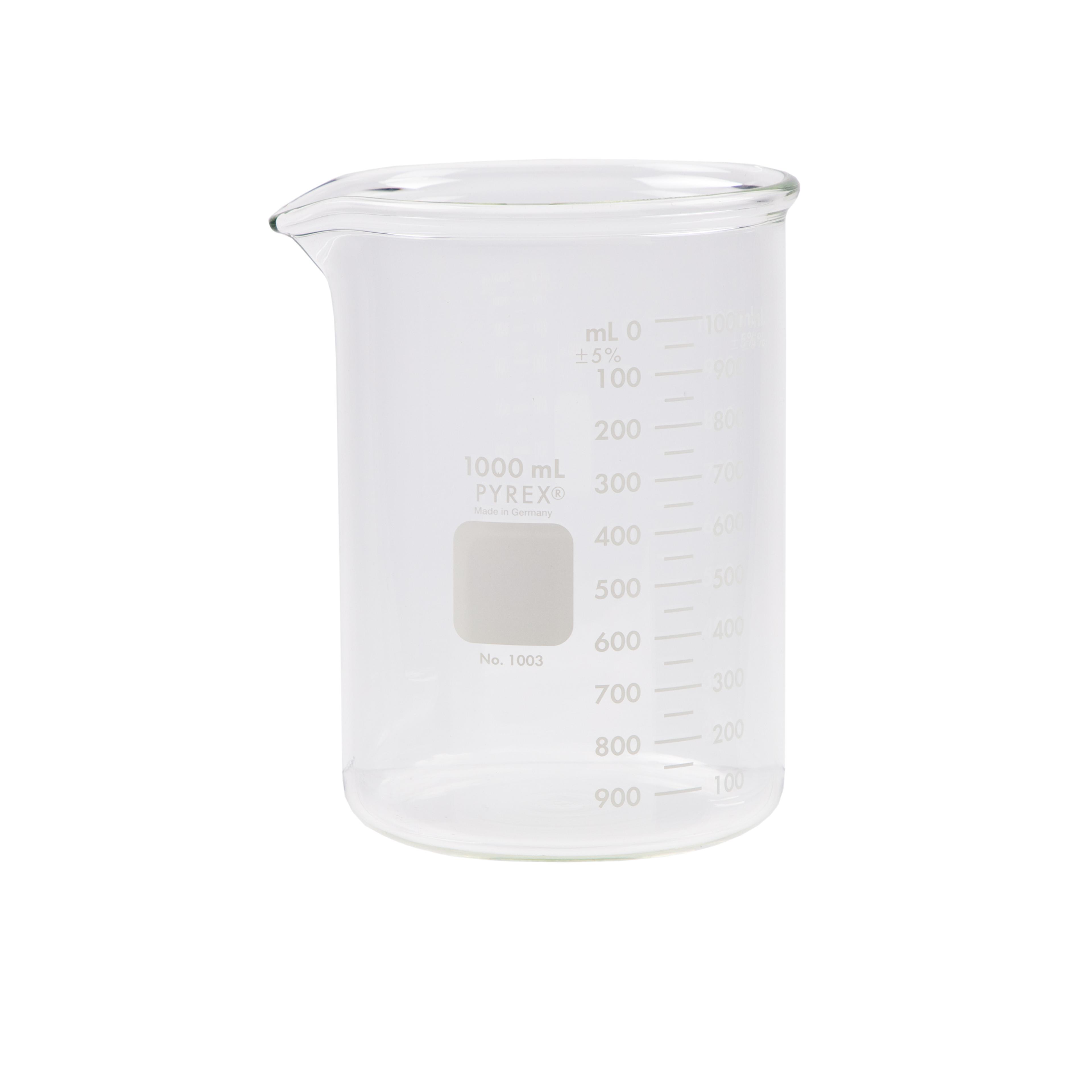 Pyrex Heavy Duty Glass Beaker - Squat Form - 1000ml - Pack of 6