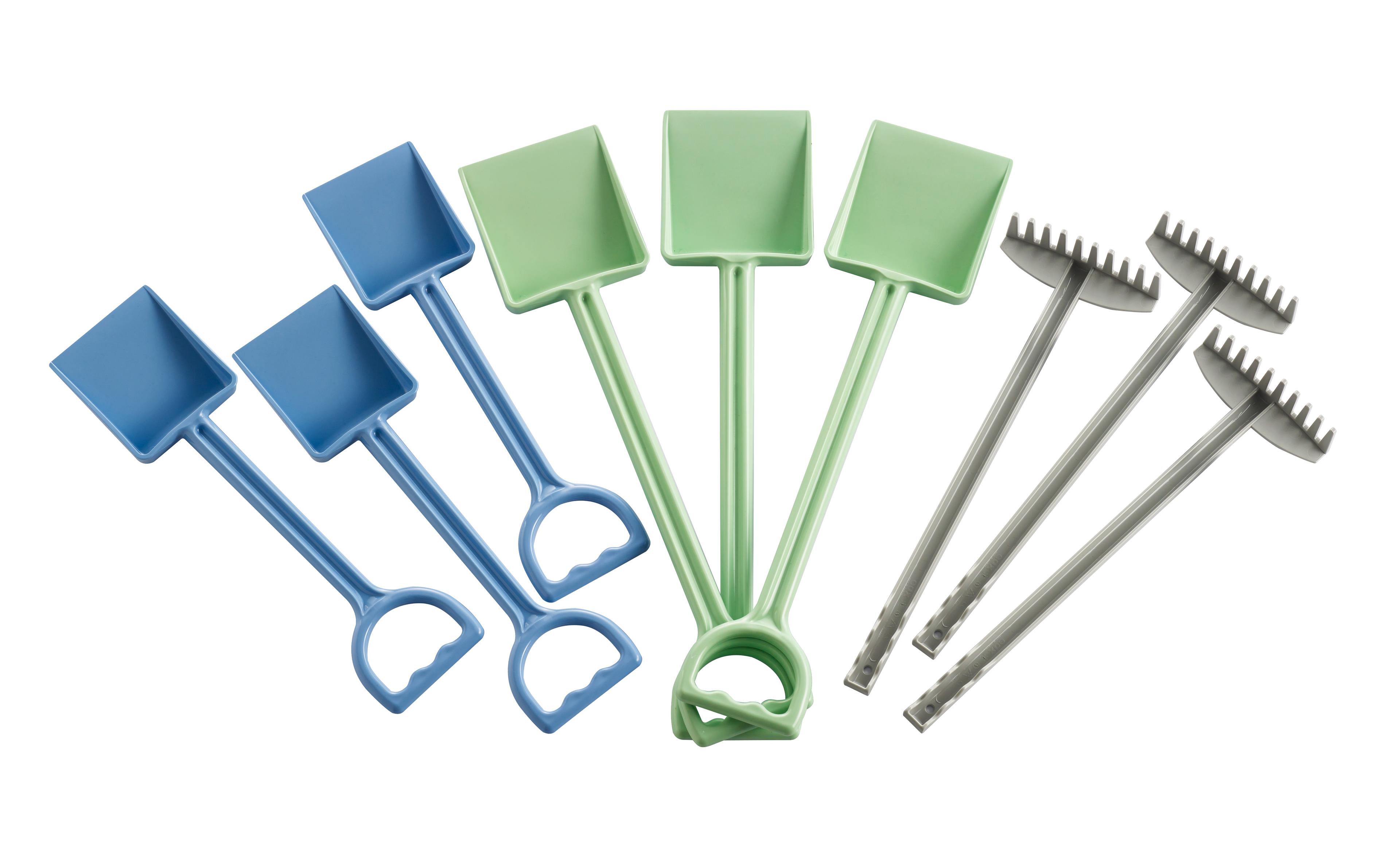 edx education Green-n-Play Rakes and Shovels -  Set of 9