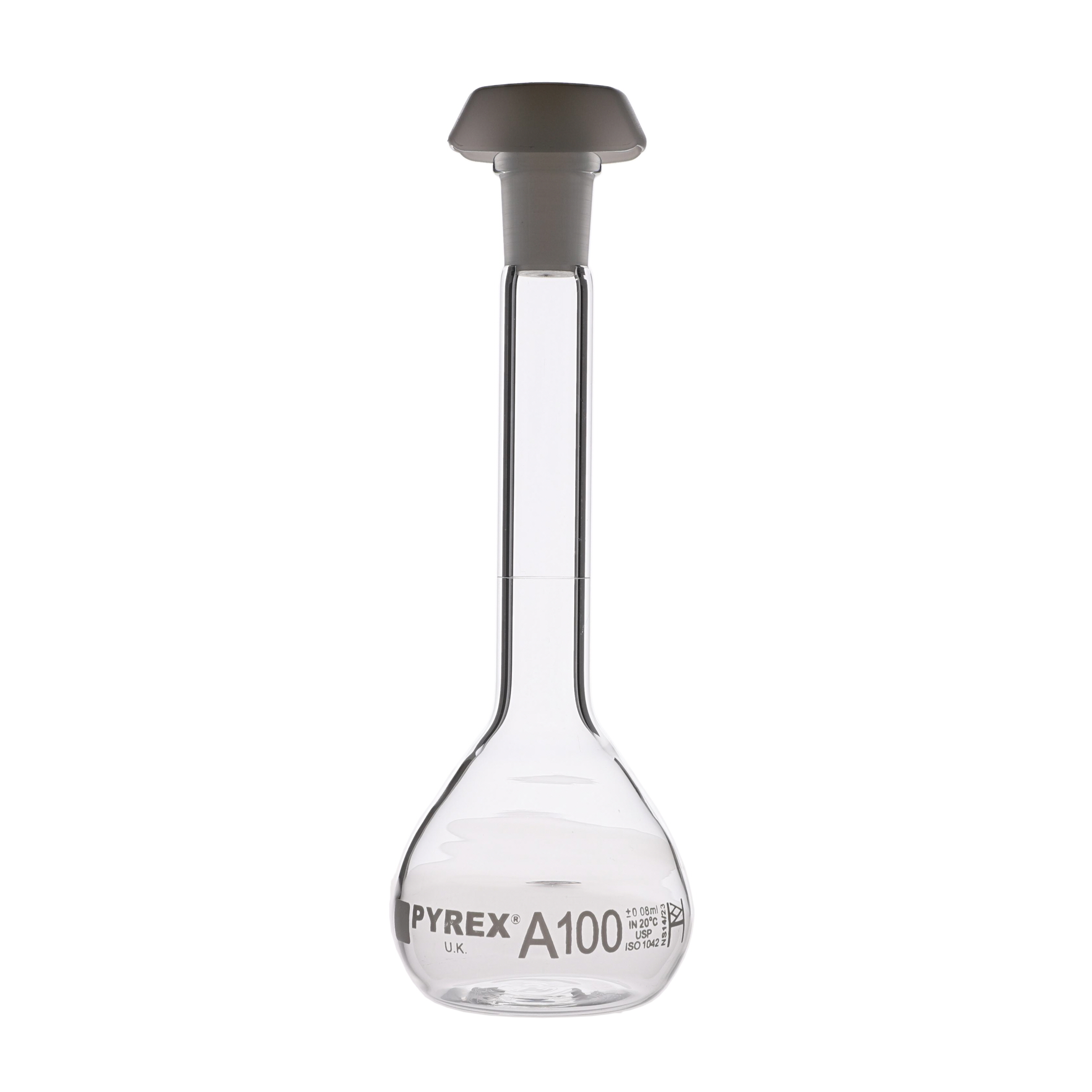 B8r05838 Pyrex® Stoppered Volumetric Flask Class A 100ml Pack Of 5 Philip Harris 2333