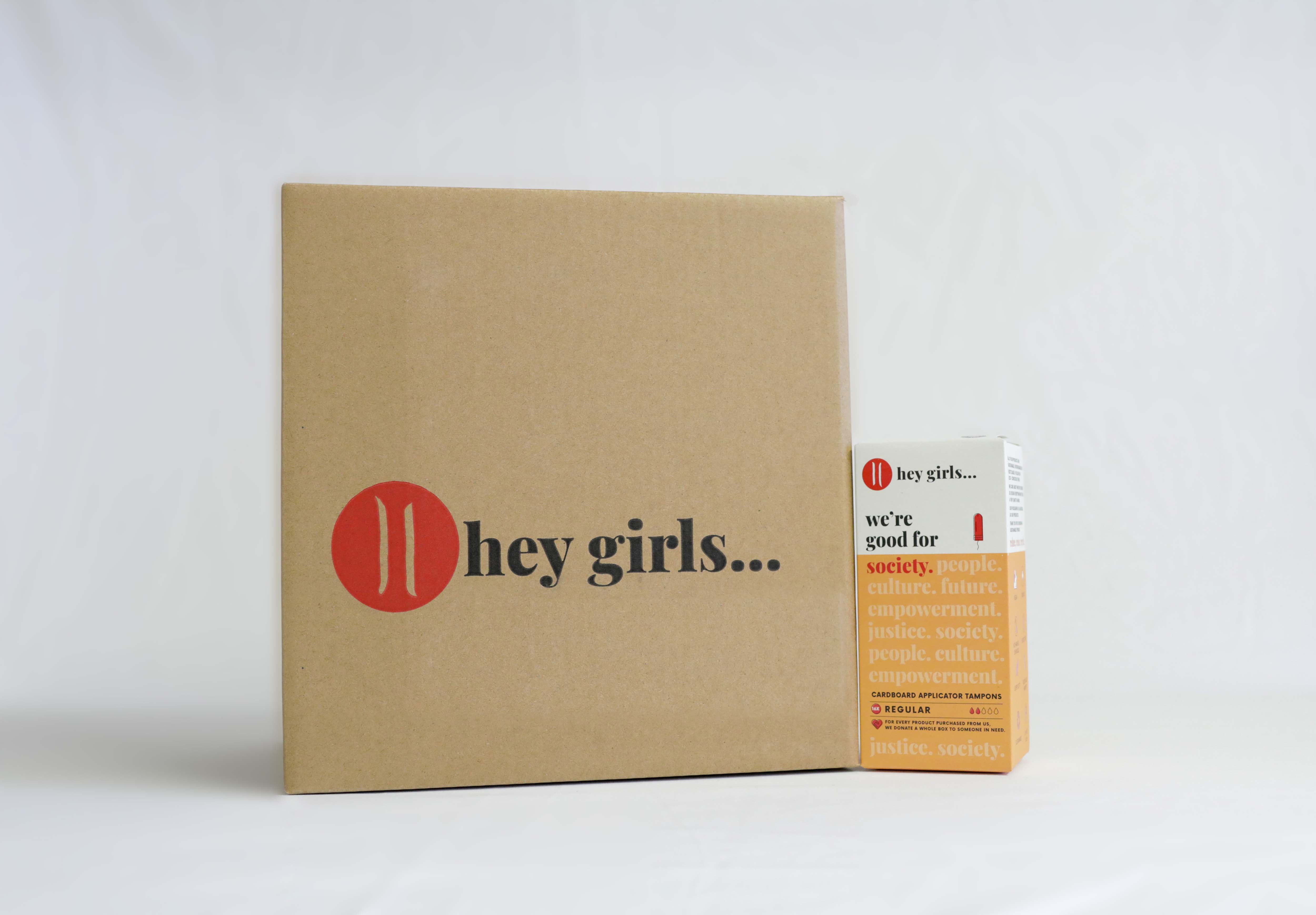 Hey Girls Cardboard Applicator Tampons - Regular - Pack of 16