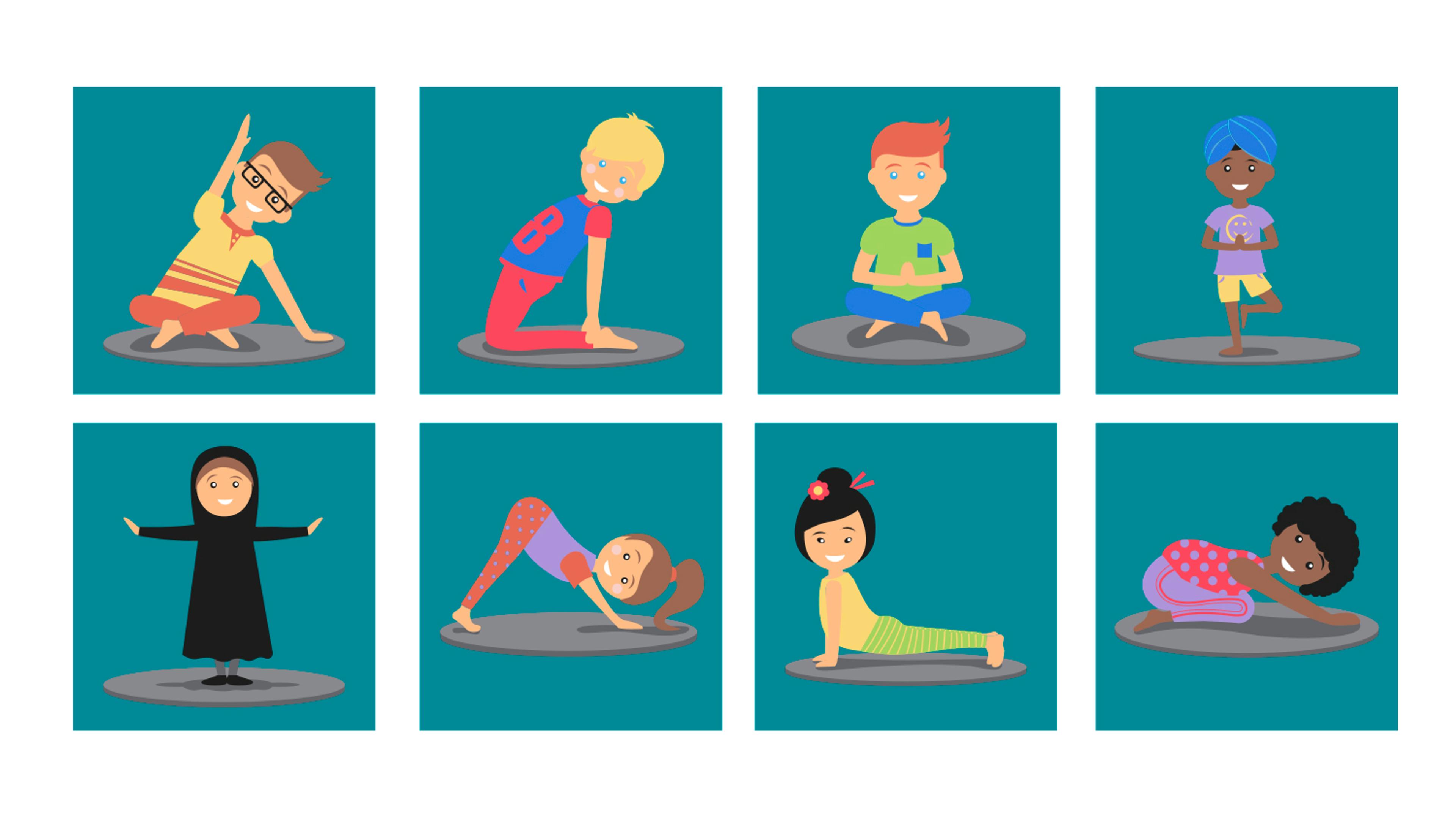 Kit for Kids Square Yoga Placement Mats