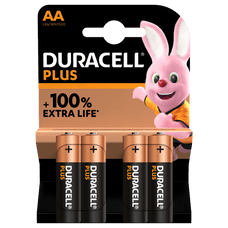 Duracell Plus Power Batteries AA - Pack of 4