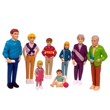 miniland Block Play People - Family with White Skin