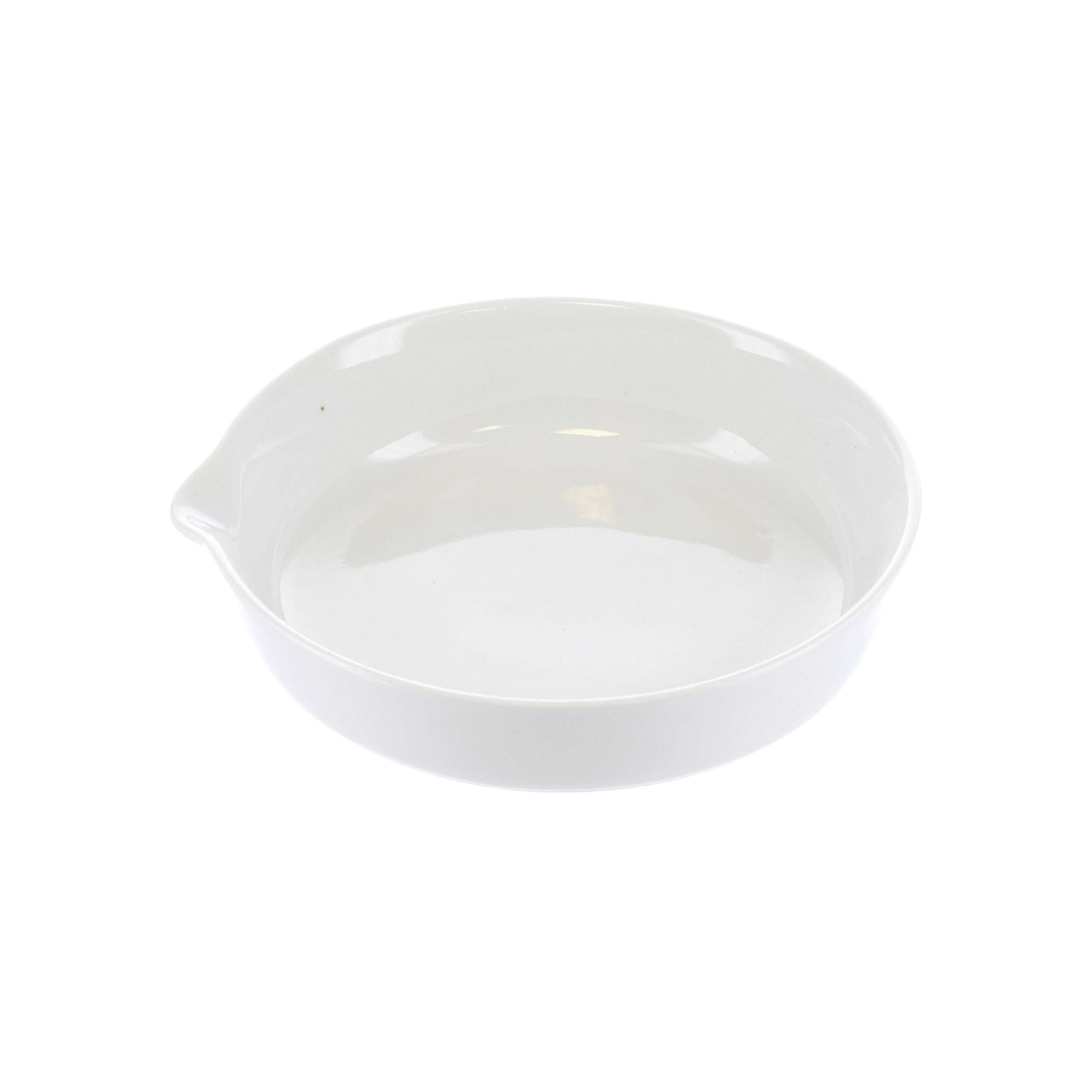 Shallow Flat Bottom Porcelain Evaporating Basin - 80mm/50ml