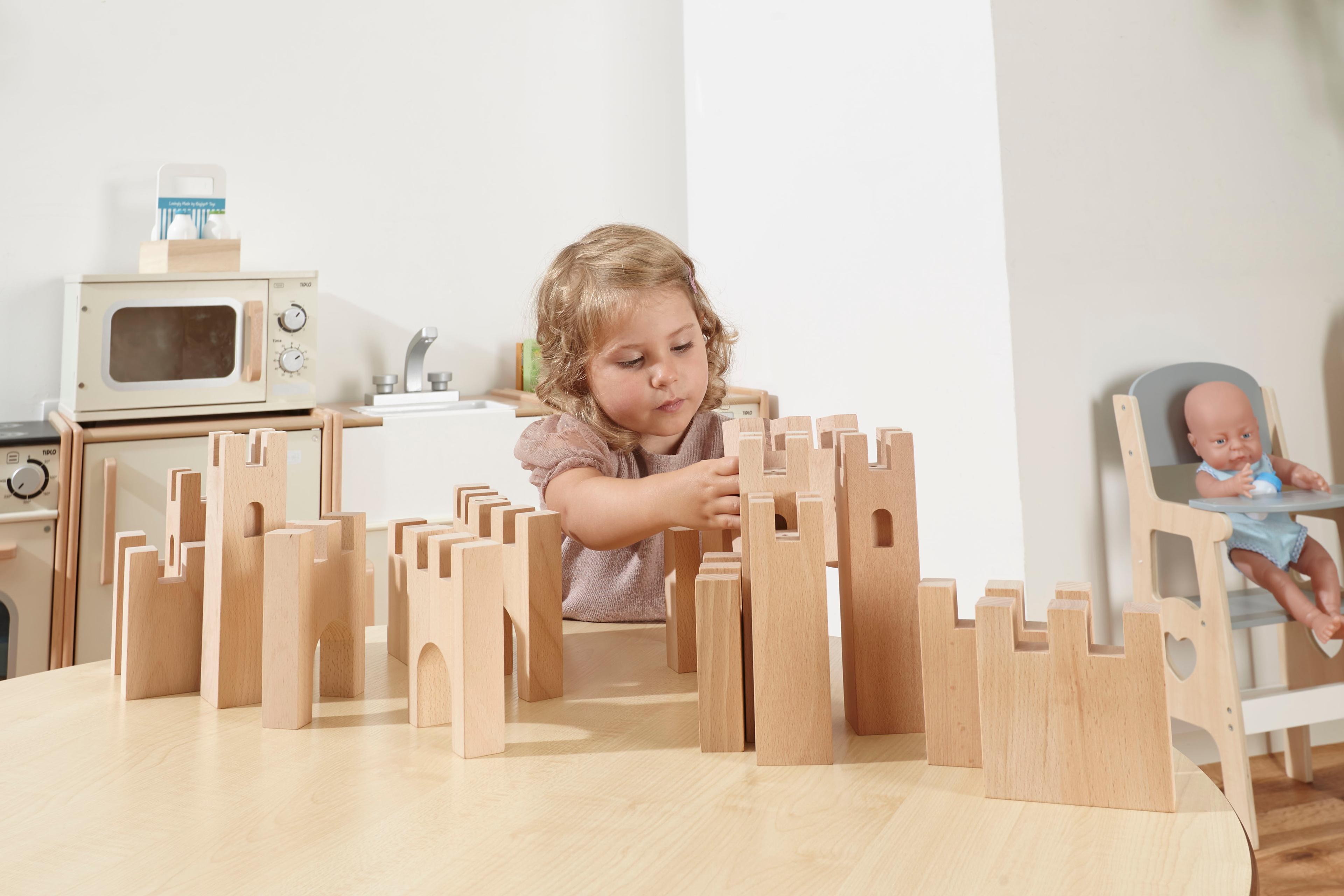 Wooden Castle Blocks from Hope Education