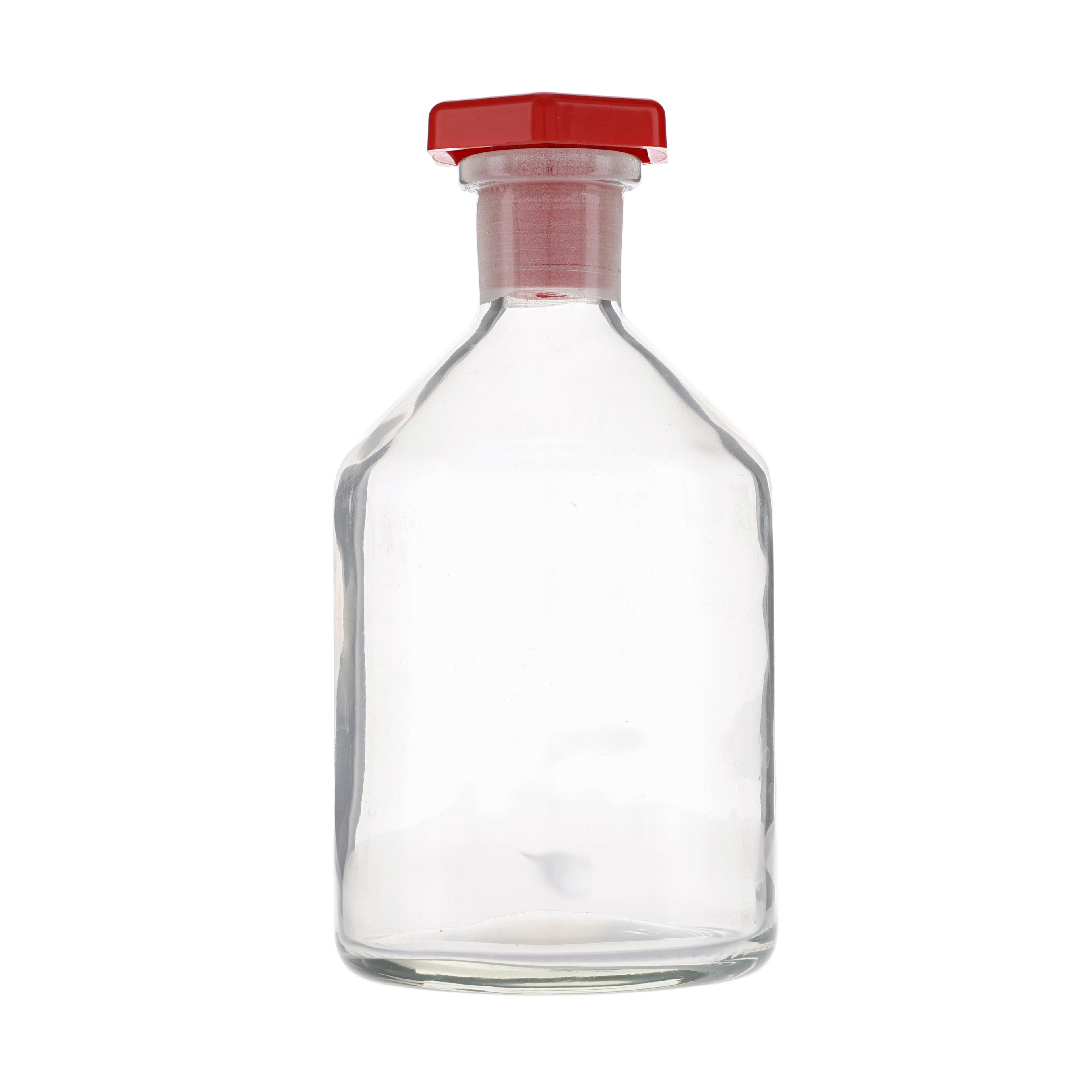 Polystop Clear Plastic Coated Glass Reagent Bottle - 250ml - Pack of 10
