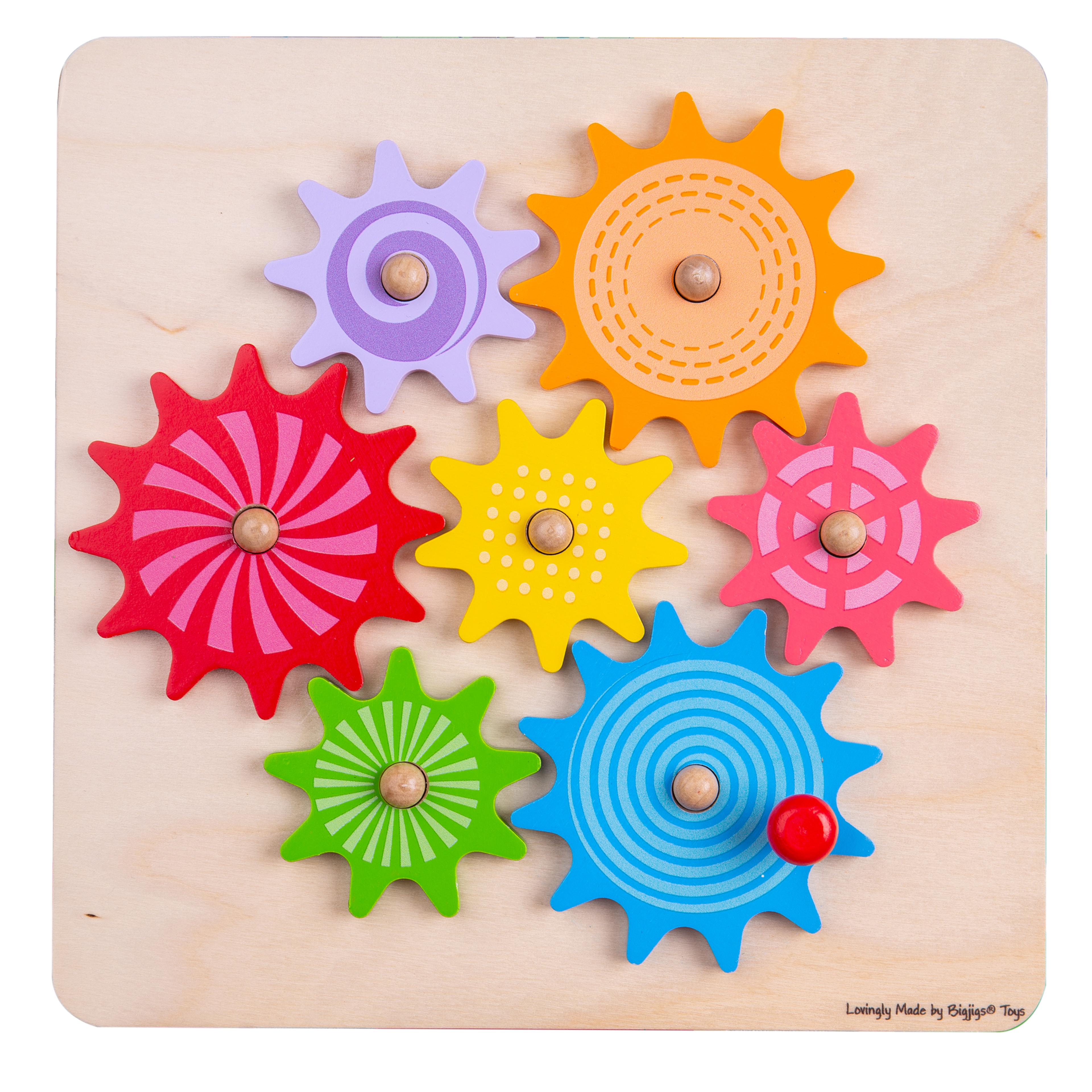 BIGJIGS Toys Cogs Puzzle - 7 Piece 