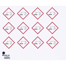 Philip Harris Hazard Warning Labels - Corrosive Agents GHS05 - Pack of 96 Stickers