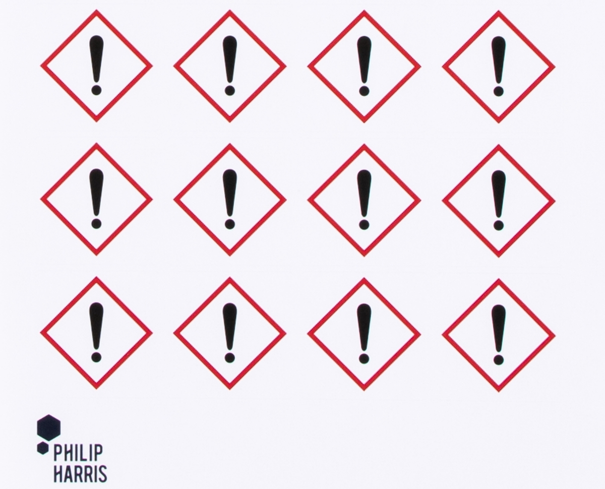 Philip Harris Hazard Warning Labels - Toxicity Category 4 / Irritant ...