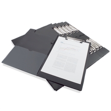 RAPESCO PVC Foldover Clipboard - A4 - Black - Pack of 10