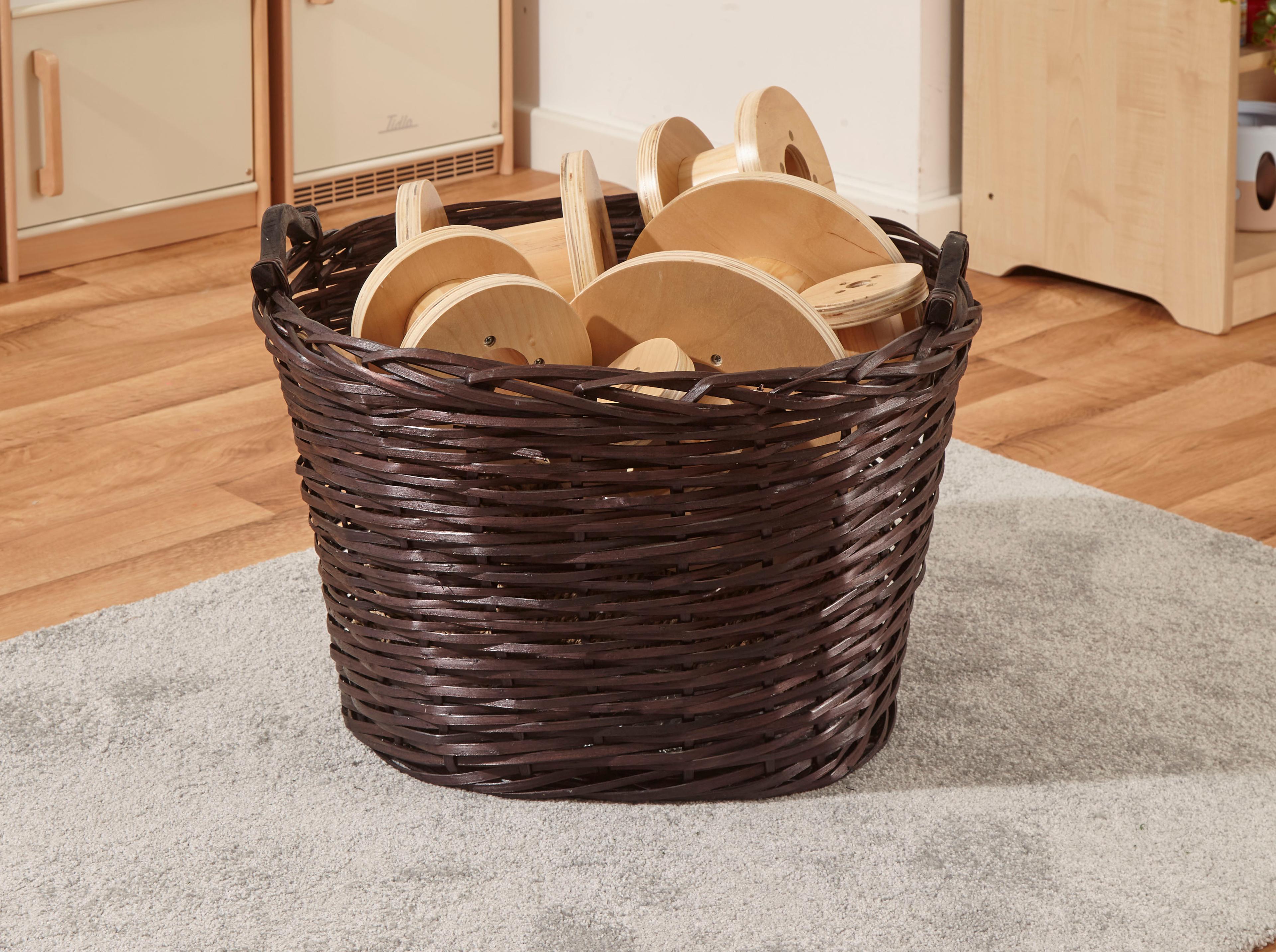 JVL Homeware Solutions Oval Dark Log Basket