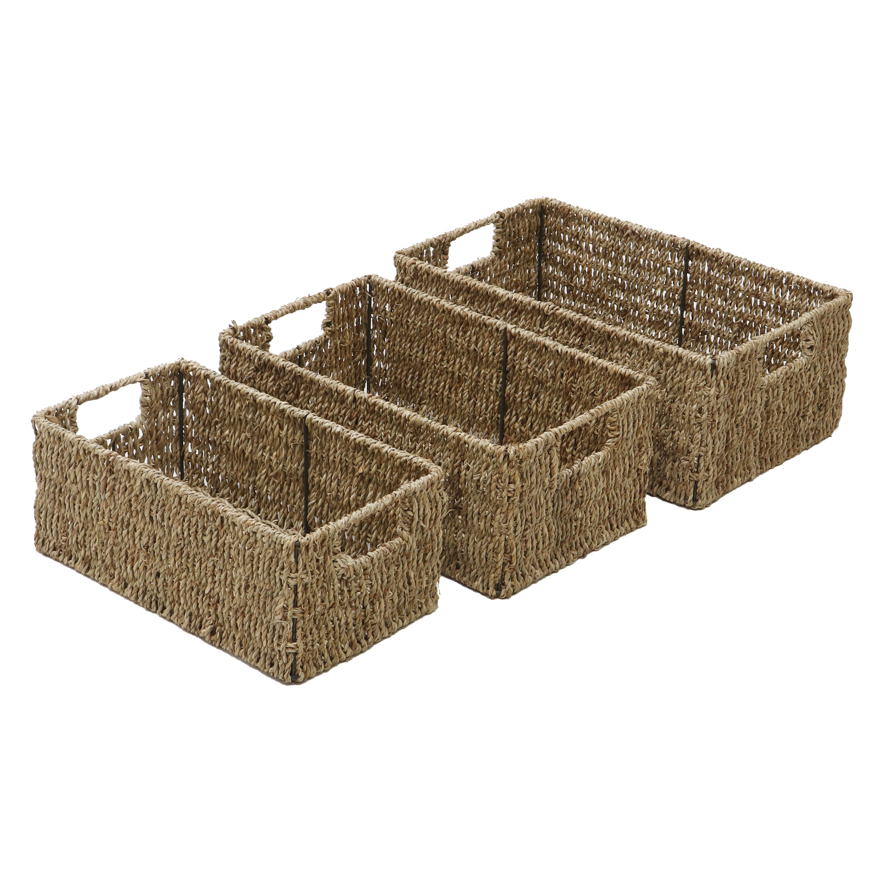 CP00053316 - Seagrass Rectangular Storage Baskets - Set Of 3 | Findel ...