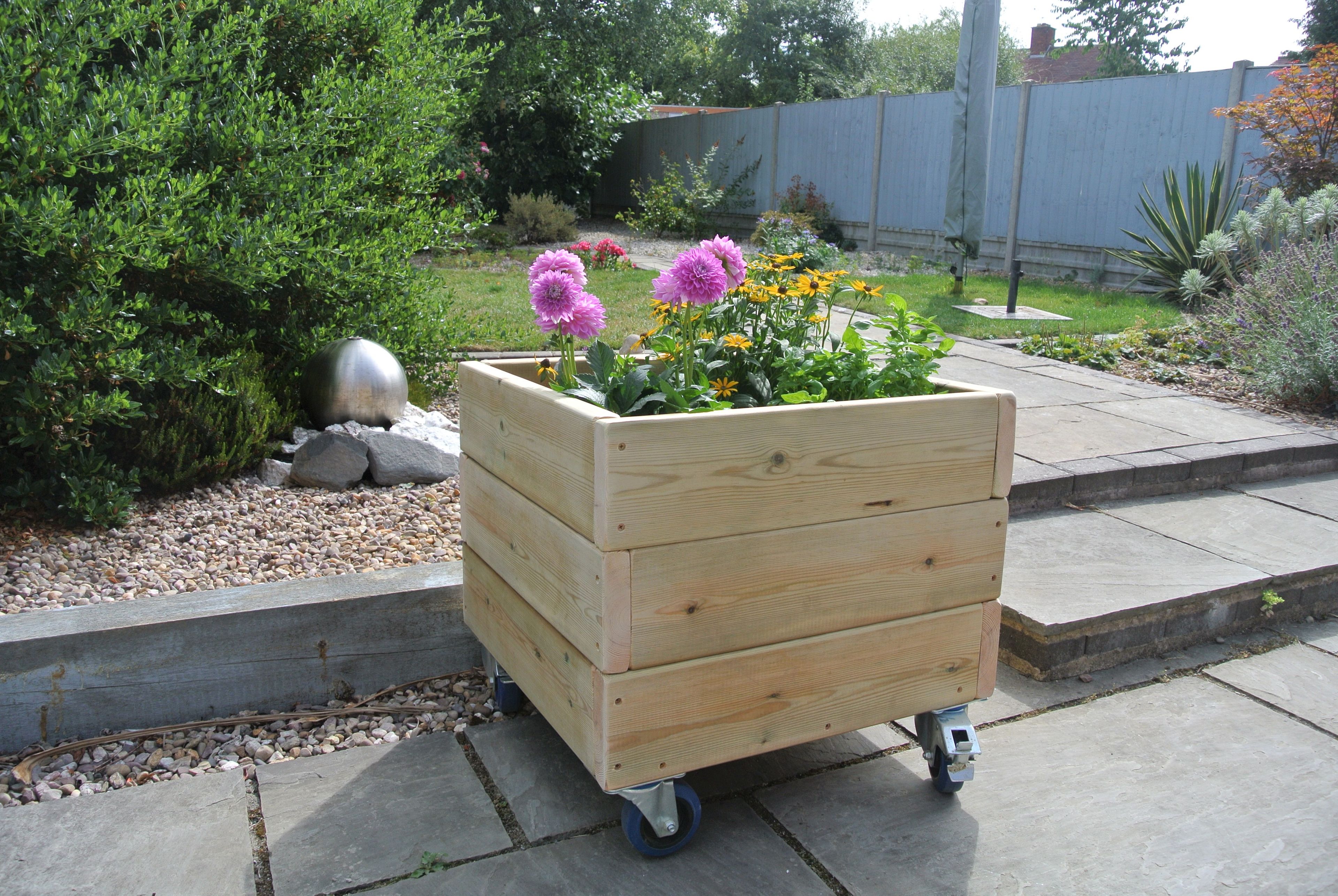 Square Planter on Wheels from Hope Education