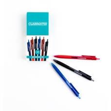 Classmates Retractable Pens - Assorted Colours - Pack of 12