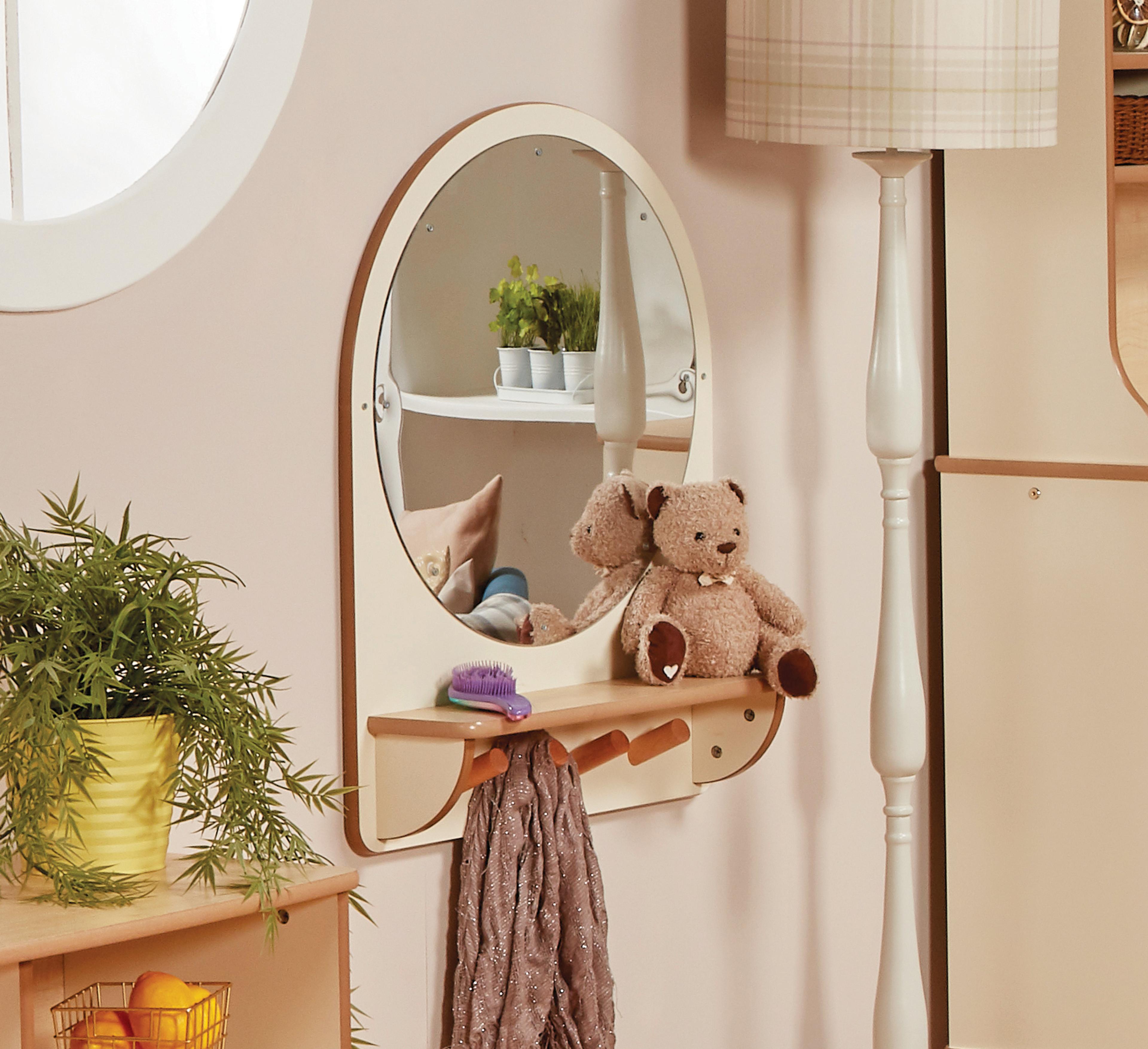 Millhouse Wall Mirror with Hooks