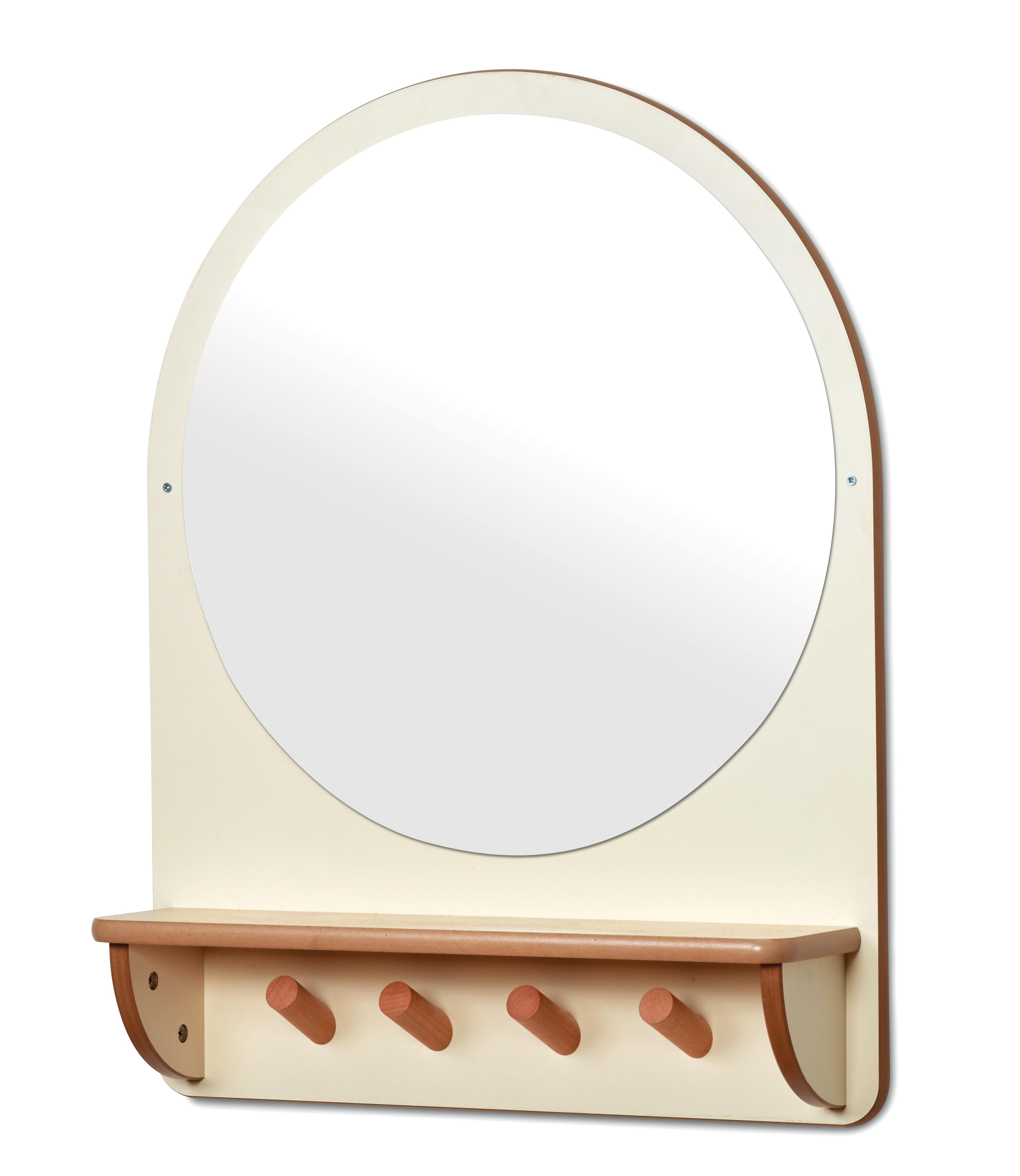 Millhouse Wall Mirror with Hooks