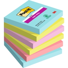 Post-it Super Sticky Notes - Cosmic Colour Collection - 76 x 76mm - Pack Of 6