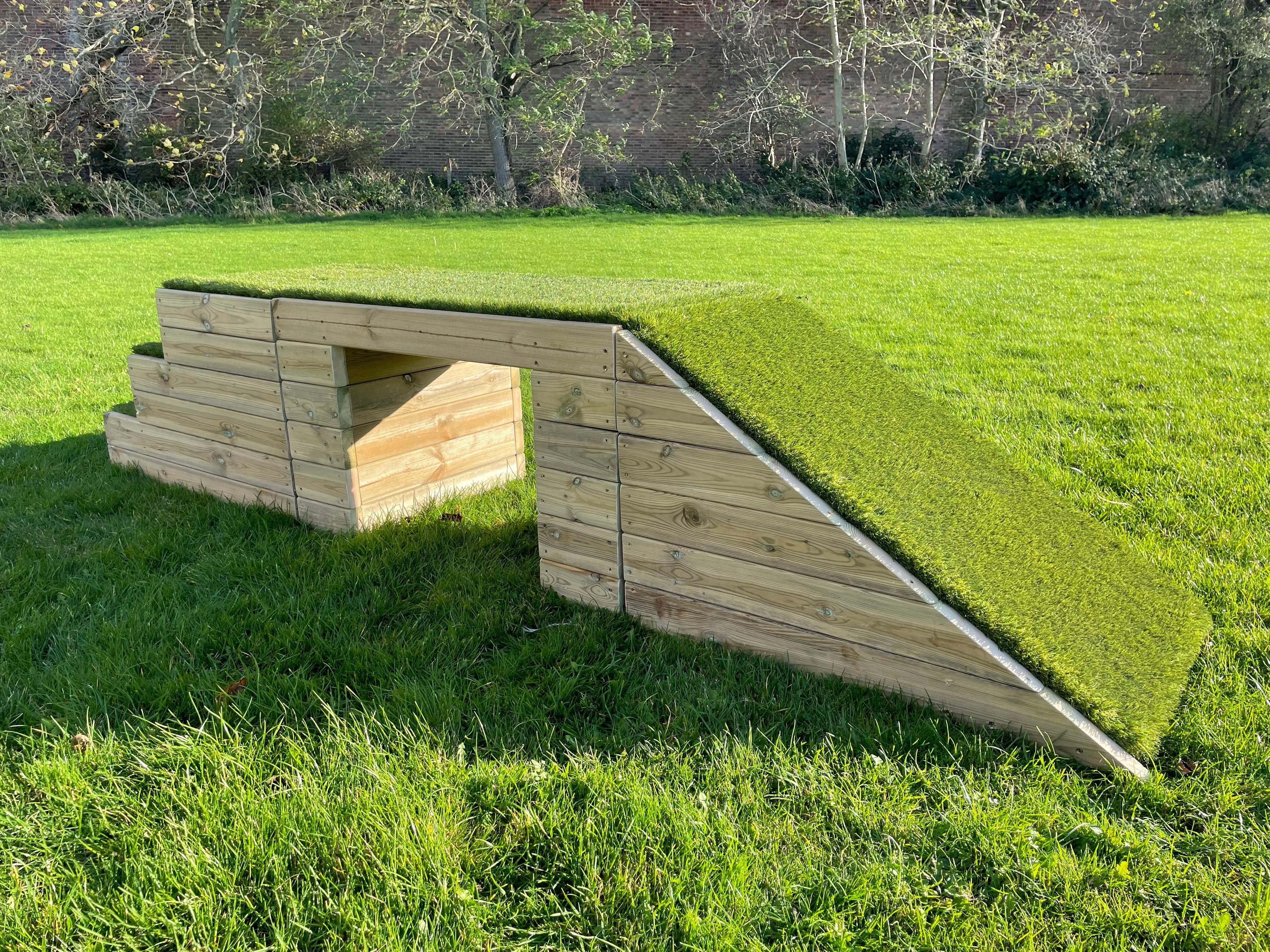 NEWBY LEISURE Outdoor Grass Topped Blocks Trail