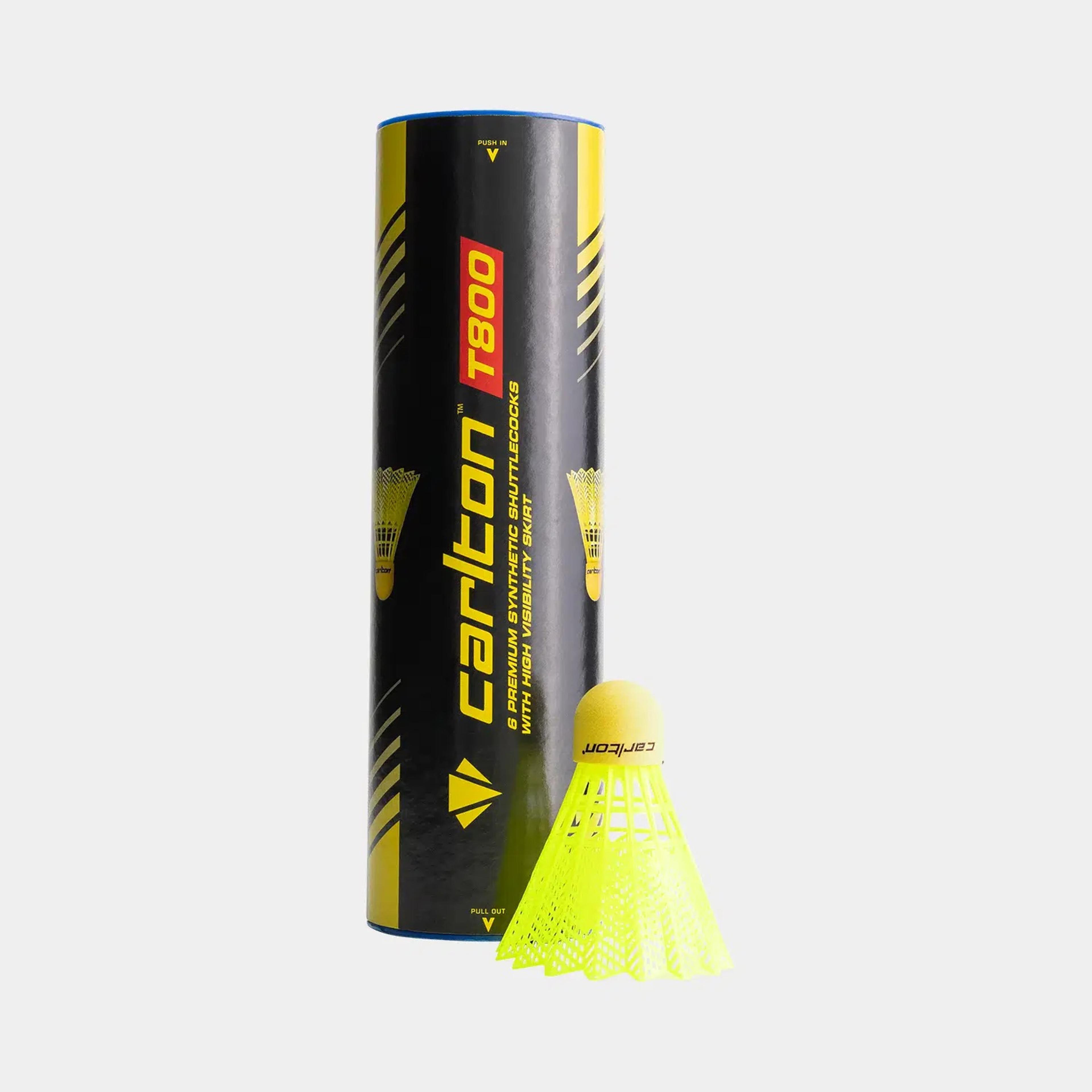 Carlton T800 -  Shuttlecocks - Yellow - Medium - Pack of 6 