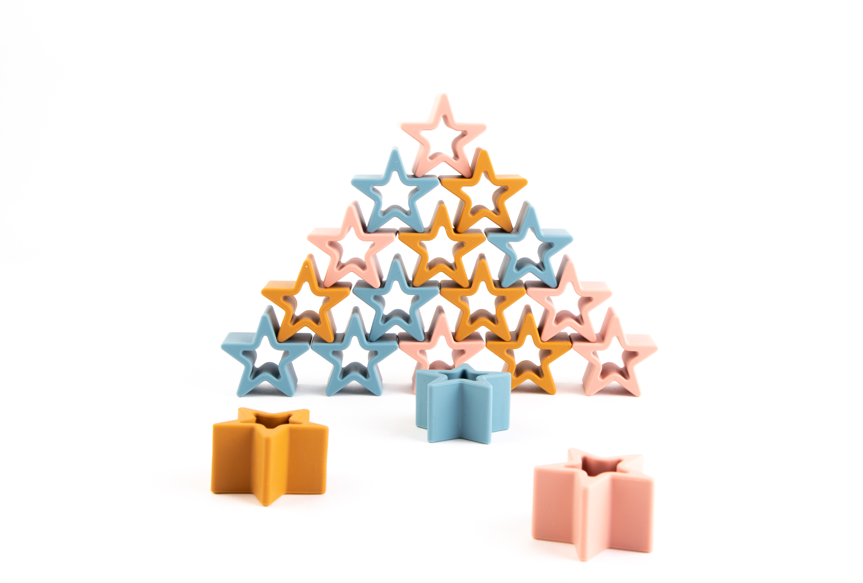 Silicone Stacking Stars - Pack 18