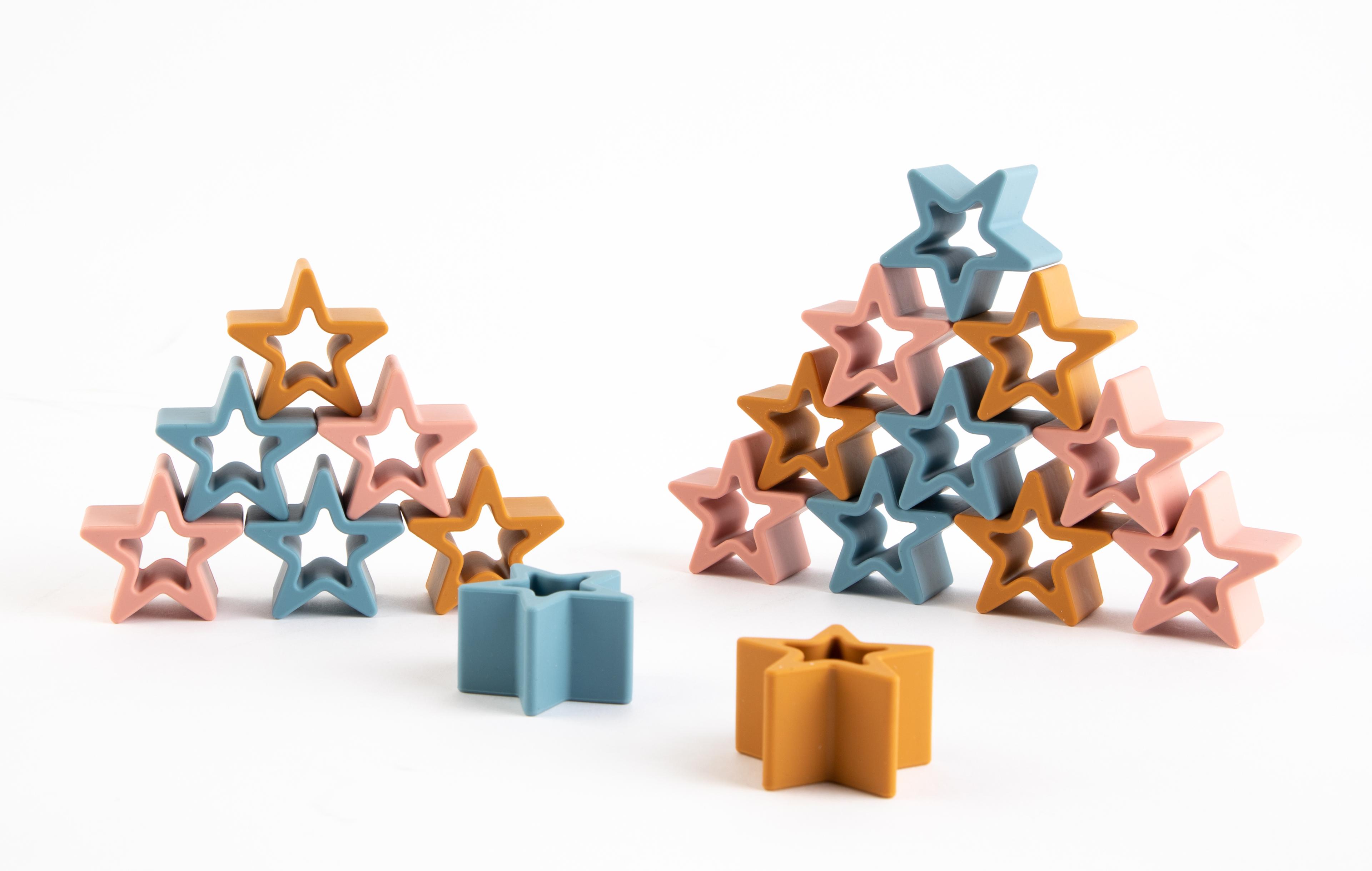 Silicone Stacking Stars from Hope Education - Pack 18