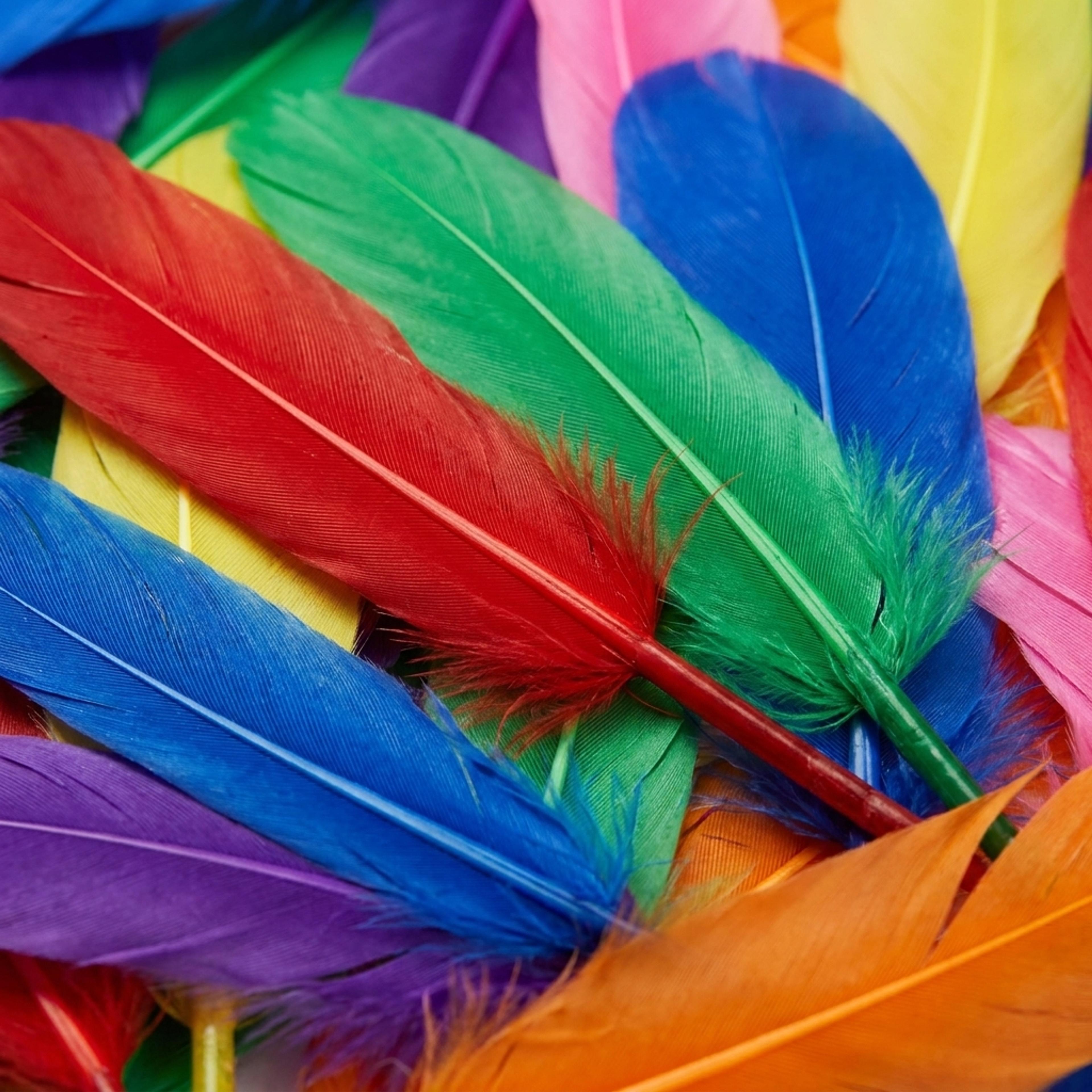 Coloured Feathers - 13cm - Pack of 48