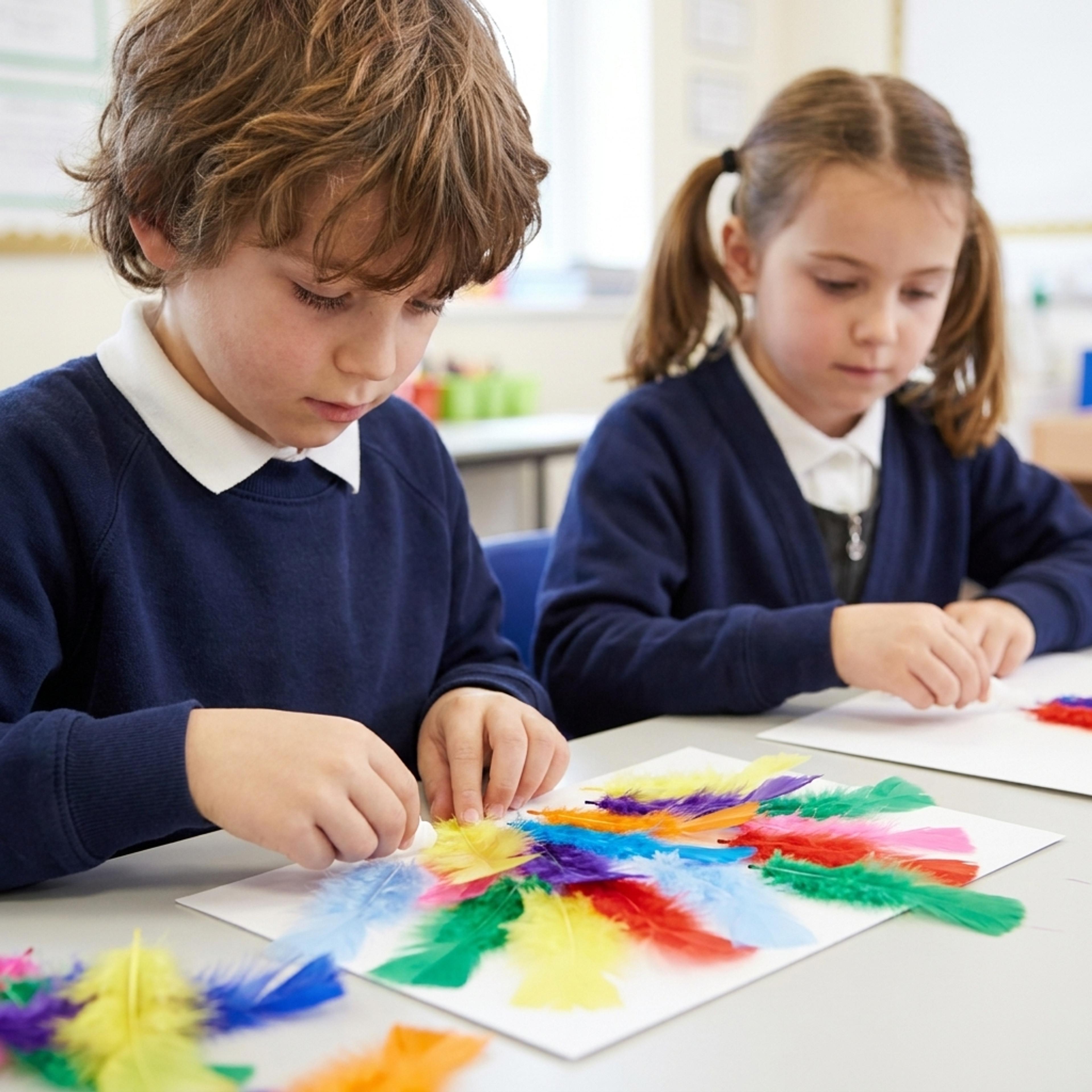 Coloured Feathers - 50g