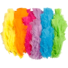 Bright Coloured Feathers - Pack of 144