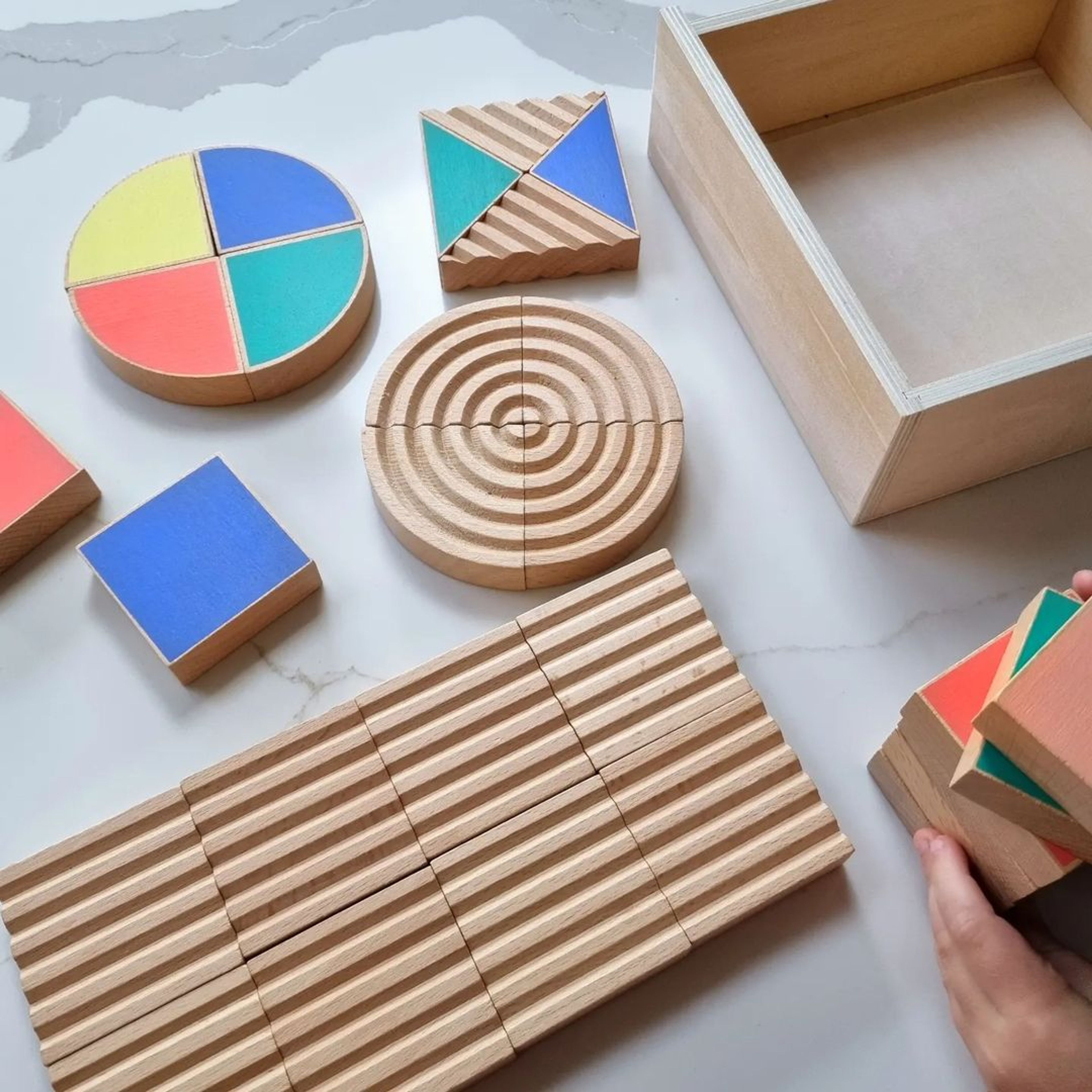 Rippled Wooden Blocks from Hope Education - Pack of 28