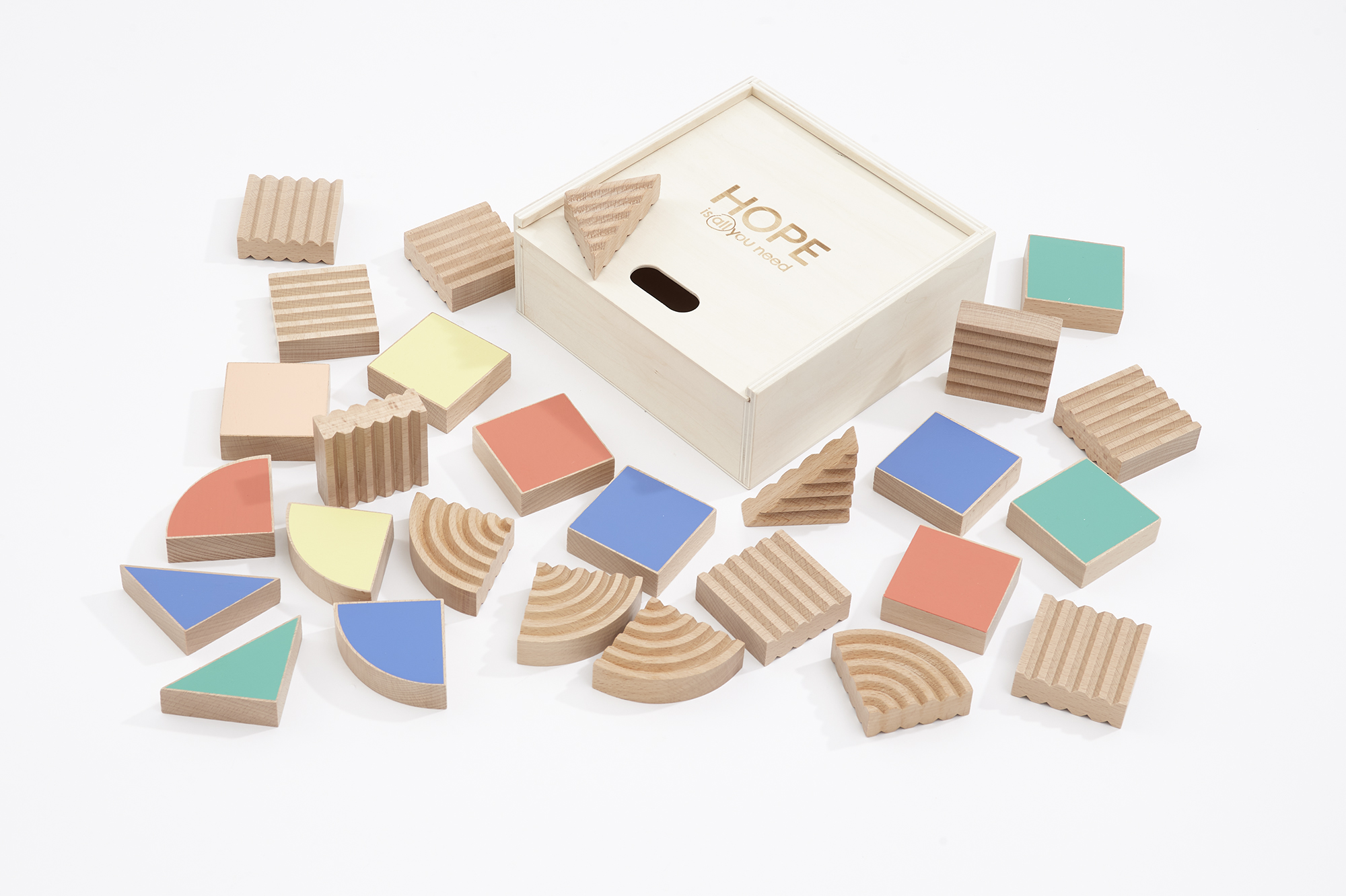 FSC Rippled Wooden Blocks from Hope