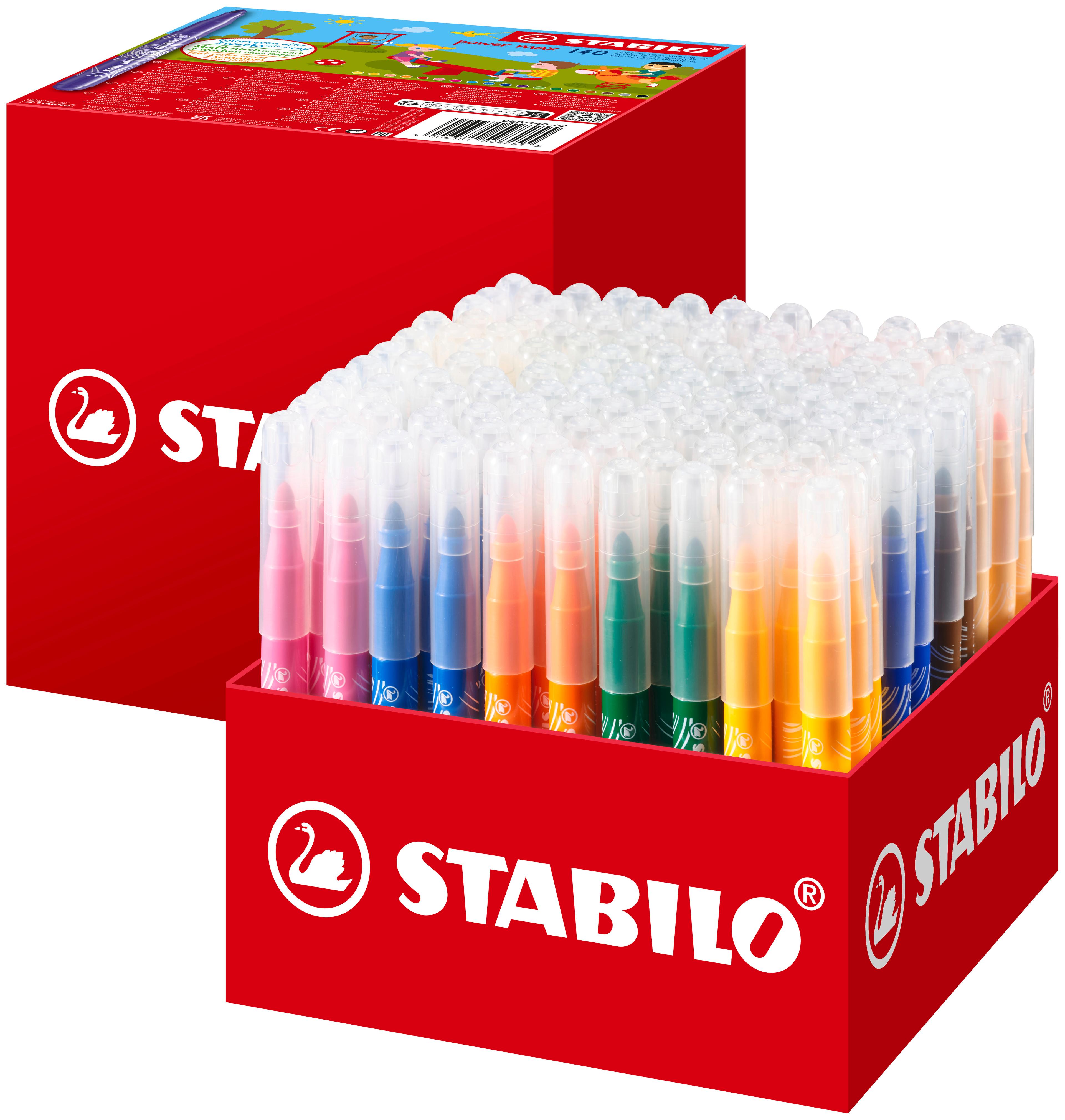 STABILO Power Max Fibre-Tip Pens - Pack of 140