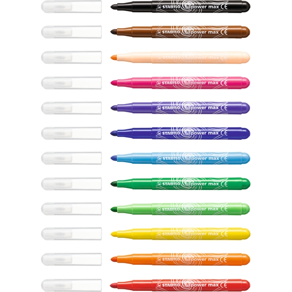 felt-tip pen STABILO power max - pack of 18 colors