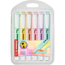 STABILO Swing Pastel Highlighters - Assorted - Pack of 6