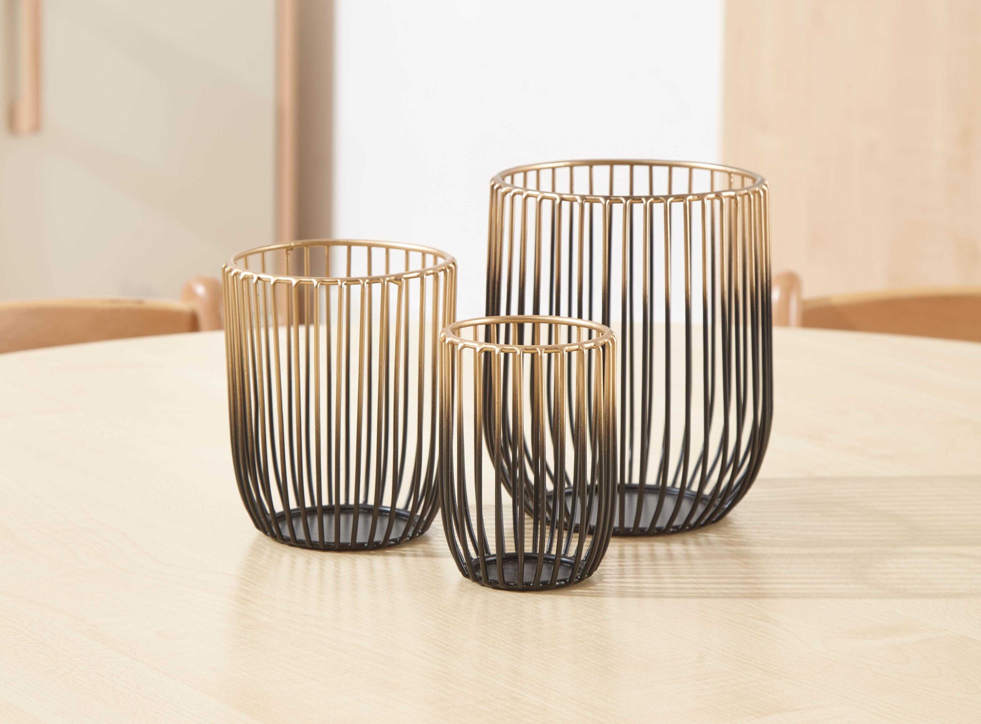 Black and Gold Ombre Wire Vases from Hope Education - Pack of 3 