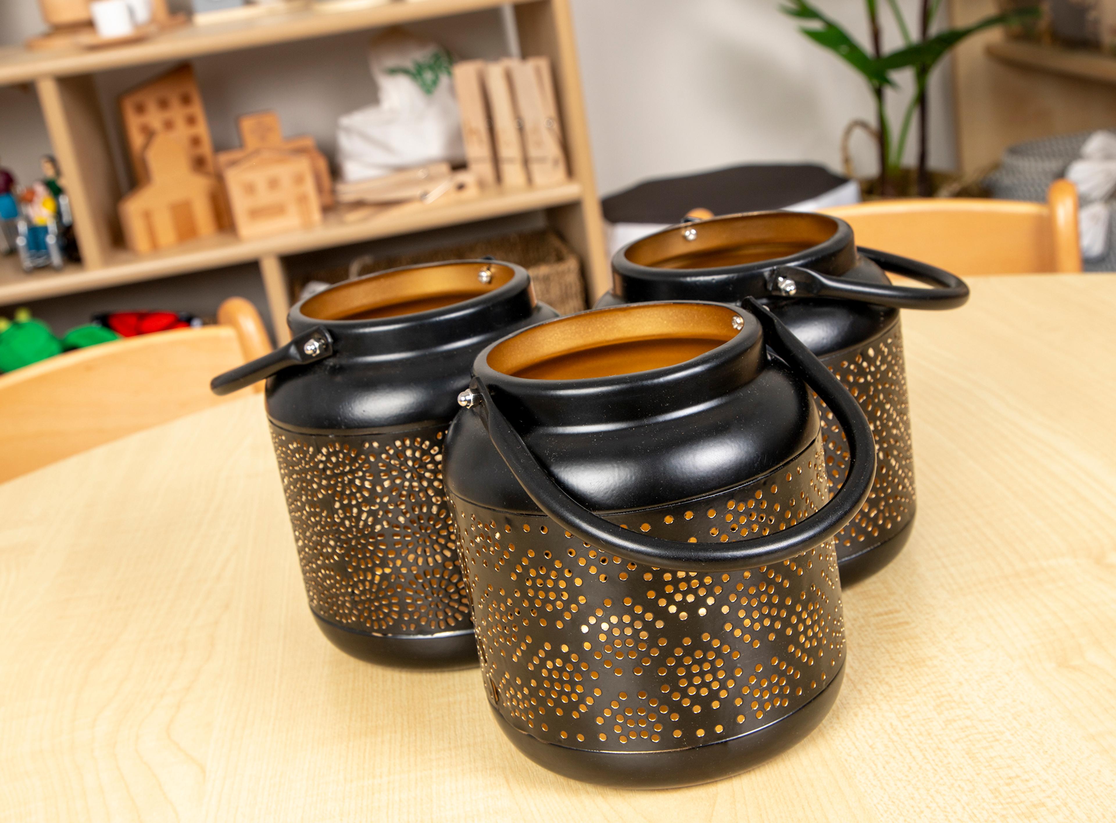 Black Lanterns with Handle from Hope Education - Pack of 3