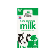 Dairy Pride Semi Skimmed Milk - 500ml - Pack of 12