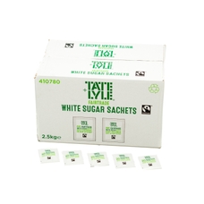 Tate & Lyle Flo Fairtrade White Sugar Sachets - 2.5g - Pack of 1000
