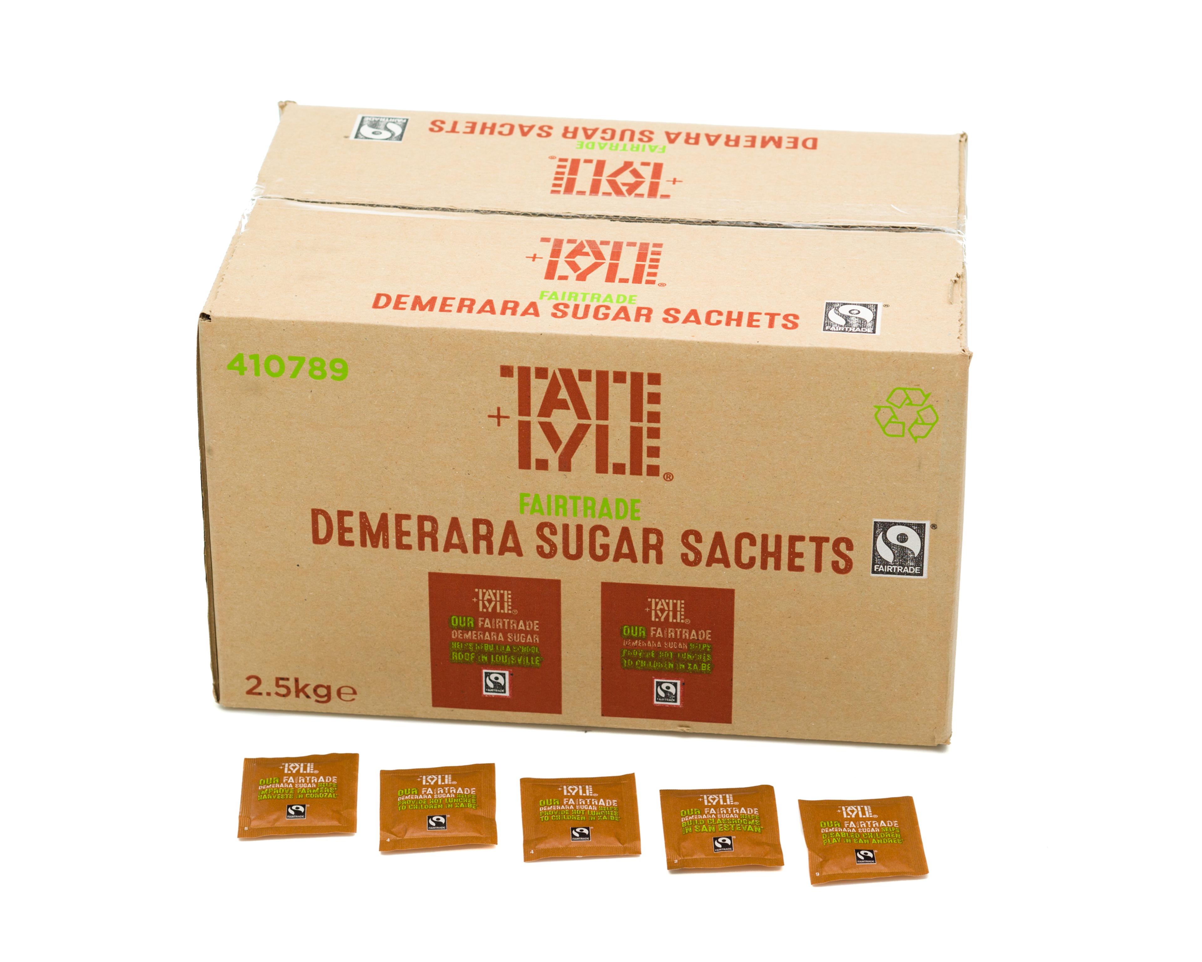 Tate & Lyle Flo Fairtrade Demerara Sugar Sachets - 2g - Pack of 1000