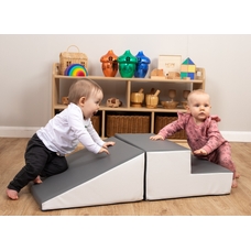 Soft Play Step & Ramp Set from Hope Education - Grey & White