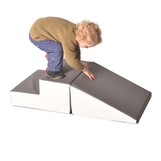 Soft Play Step & Ramp Set from Hope - Grey & White
