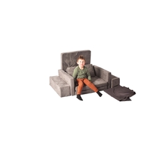Soft Play Sofa Set of 10 Faux Suede from Hope - Grey