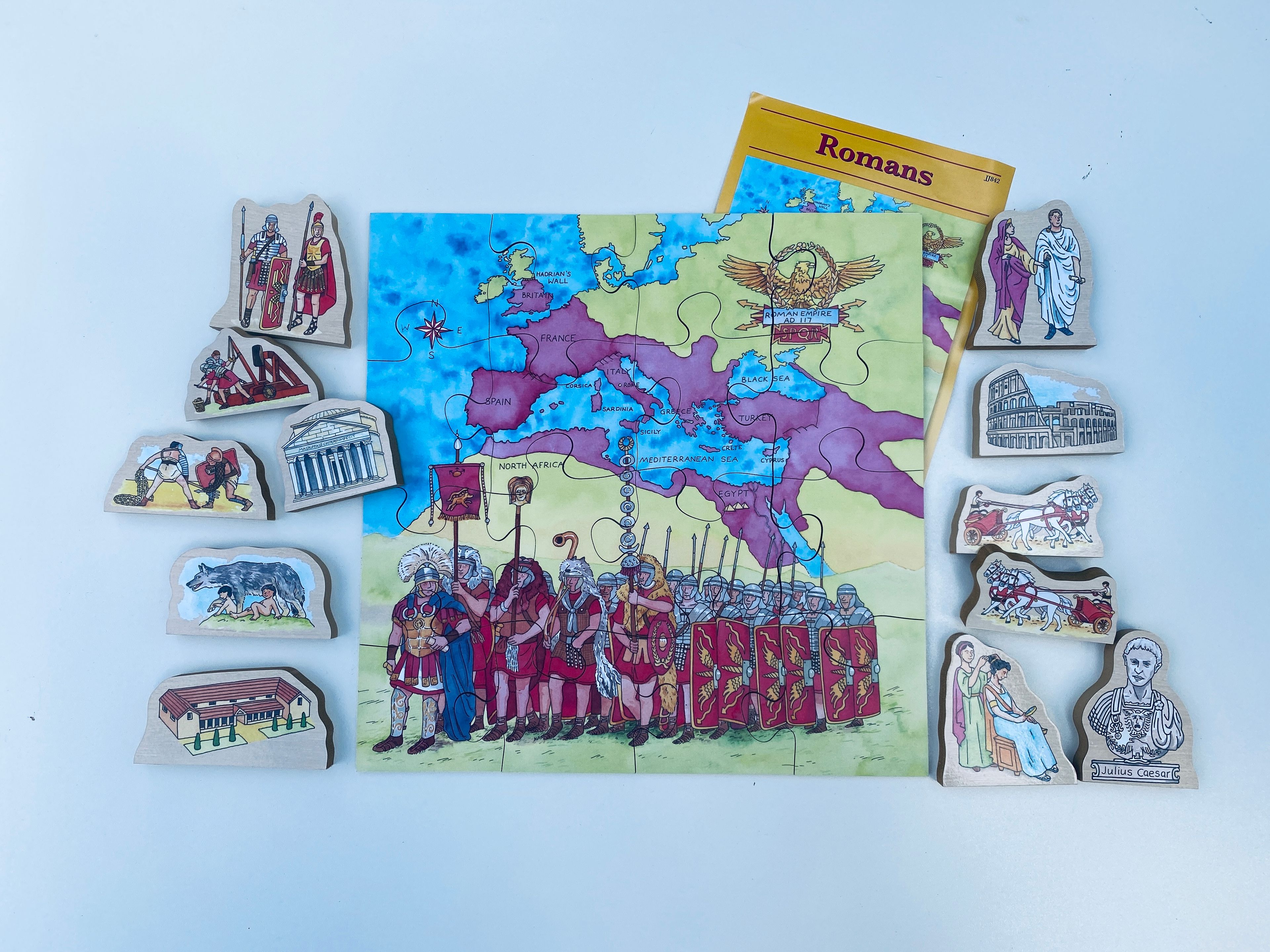 Just Jigsaws Ancient Romans Wooden Puzzle Set