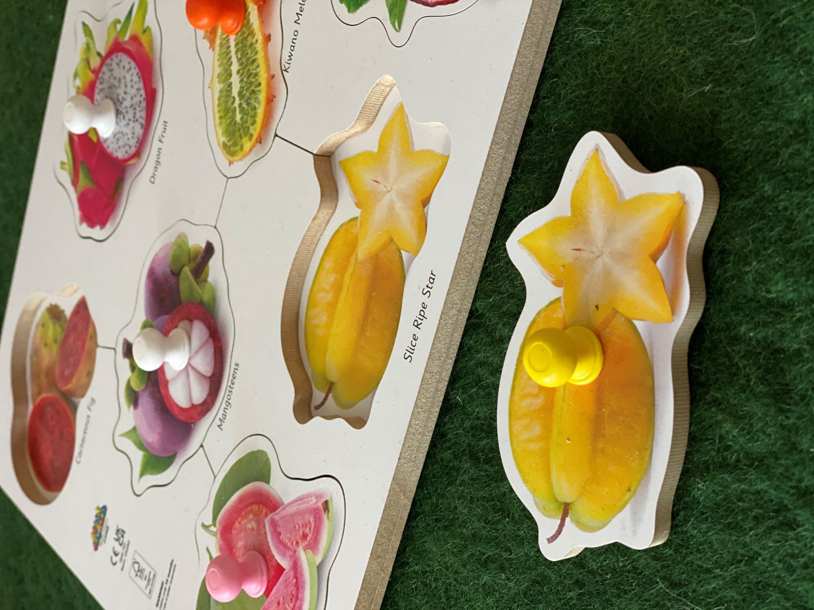 Just Jigsaws Wooden Exotic Fruit Peg Puzzle | CP00054109 | Findel