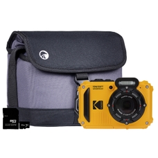 KODAK Camera PIXPRO WPZ2 with Bag and 32GB MicroSD Card - Yellow