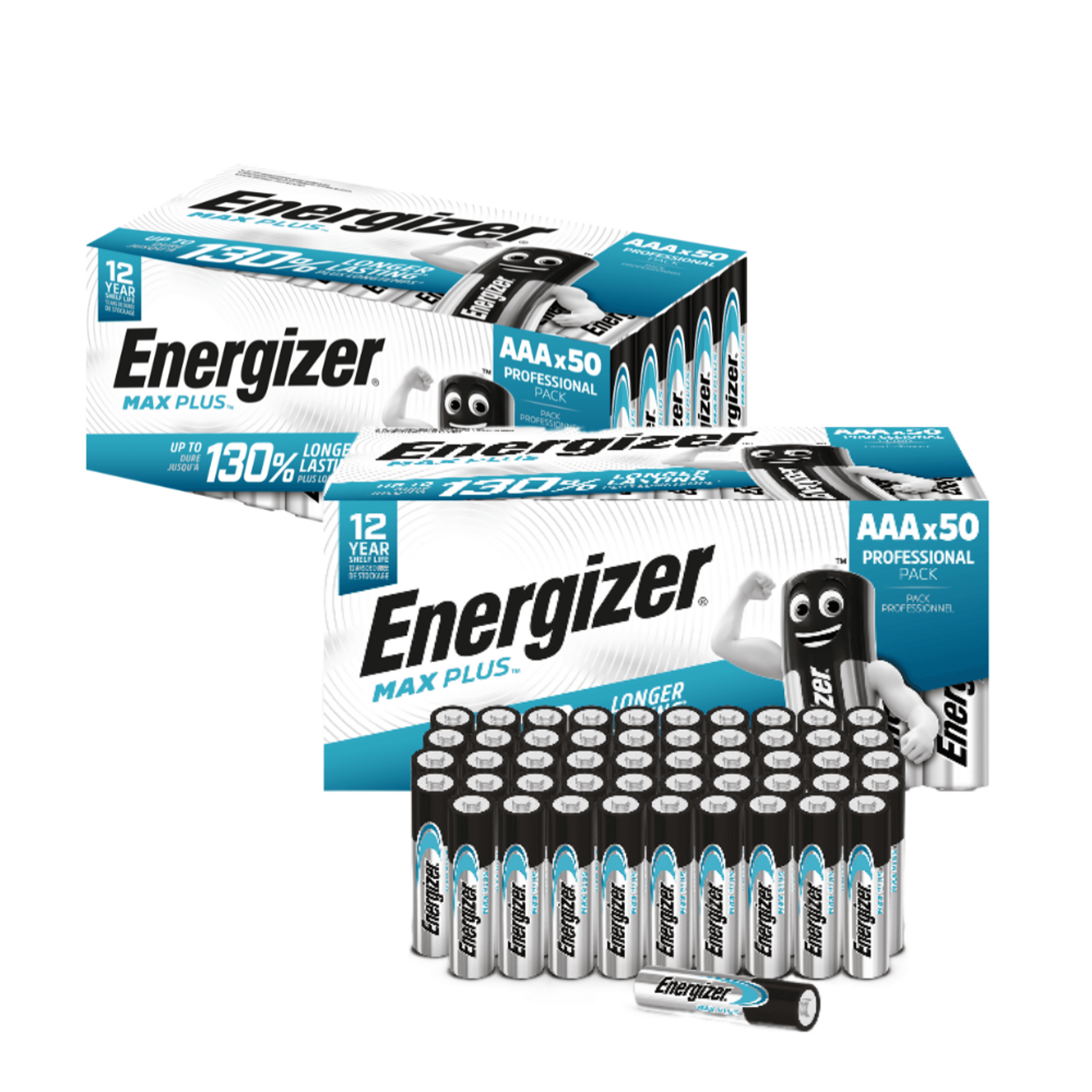 Energizer AAA Max Plus Batteries - Pack of 100