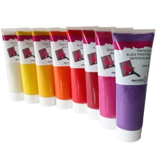 Specialist Crafts Premium Block Printing Watercolours - 250ml - Pack of 17